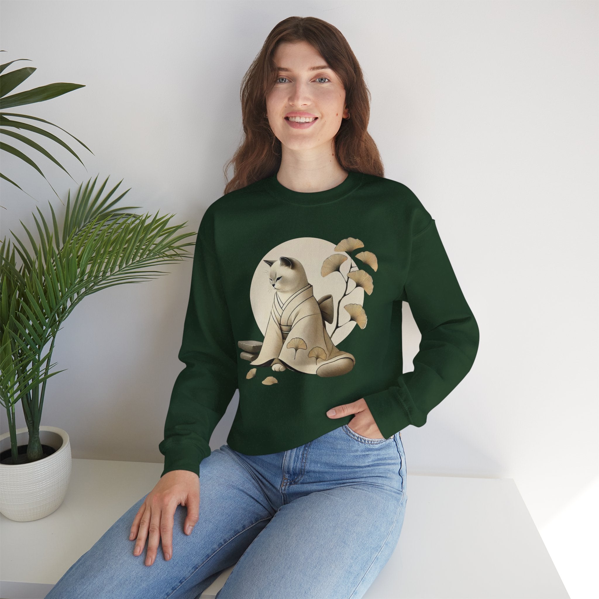 Kimono Cat Sweatshirt - Unisex Crewneck