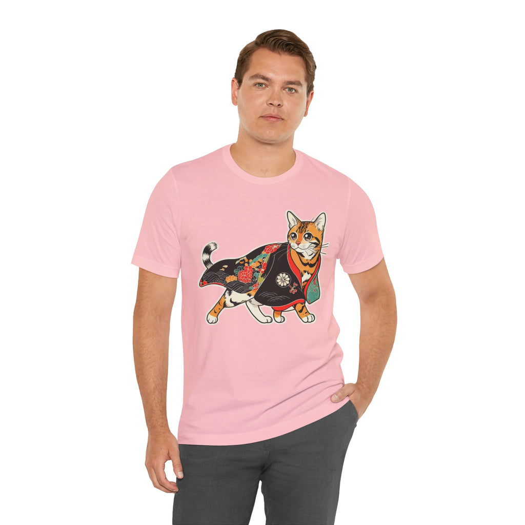 Japanese Neko Cat Shirt Calm Gift Tee, Kimono Neko Bengal