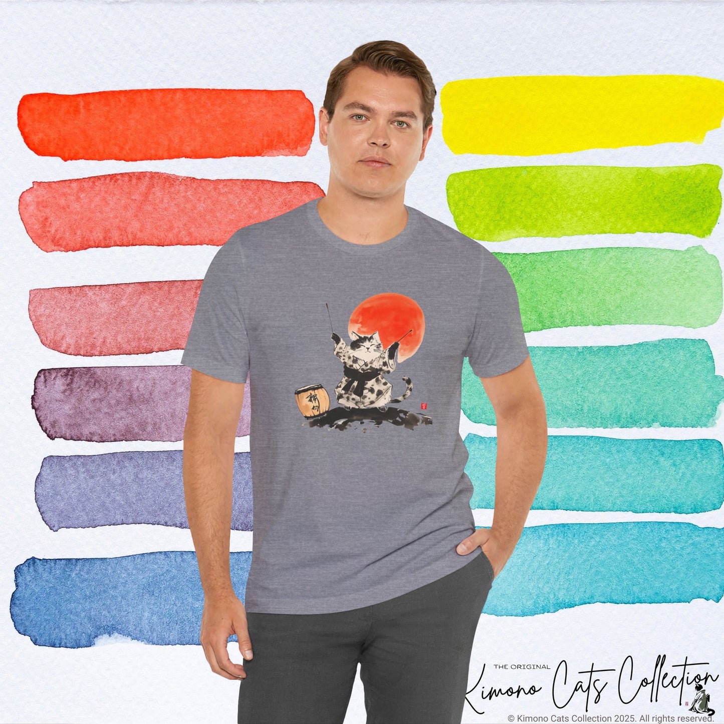 Taiko Drum Cat Tee – Unisex