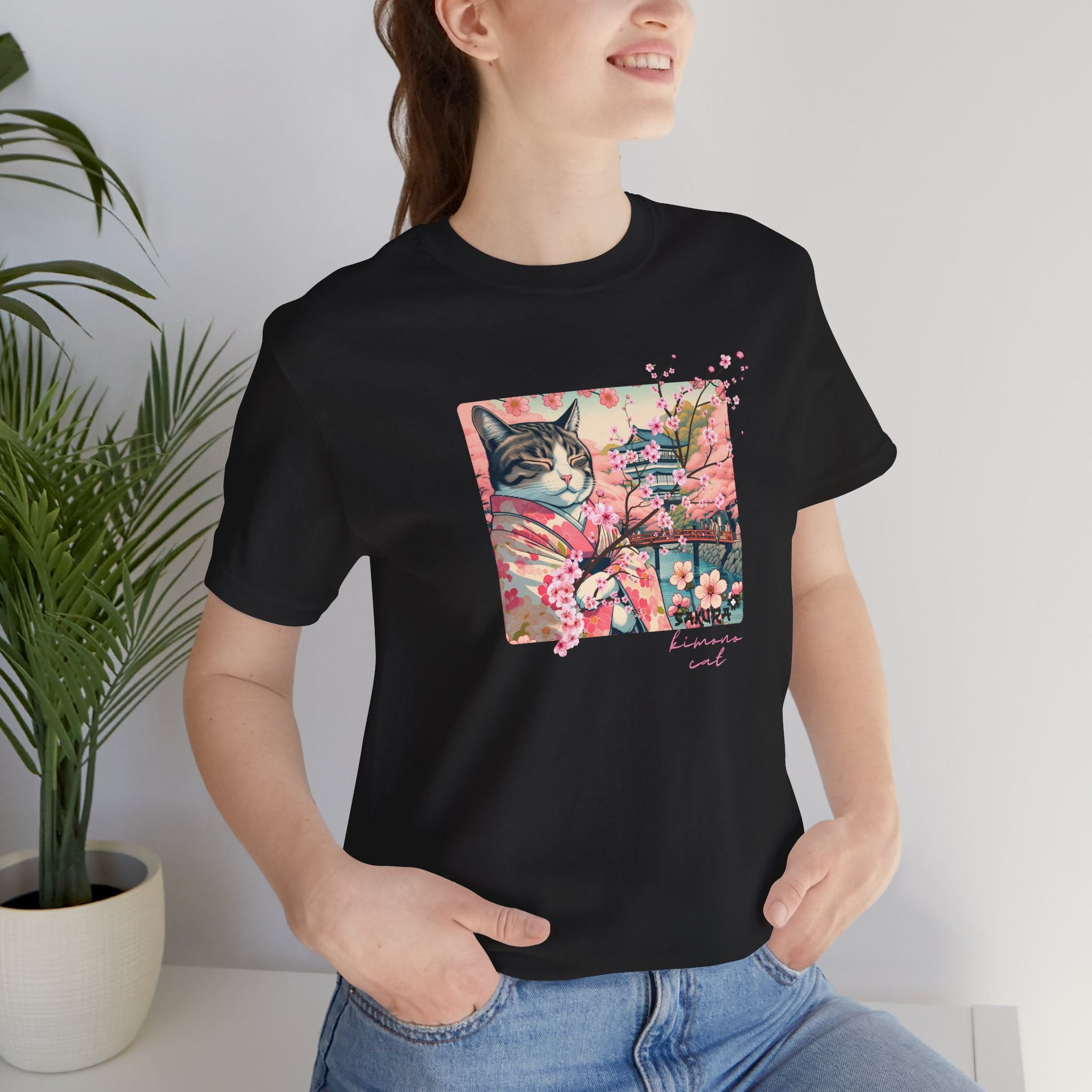 Sakura Kimono Cat Tee - Unisex