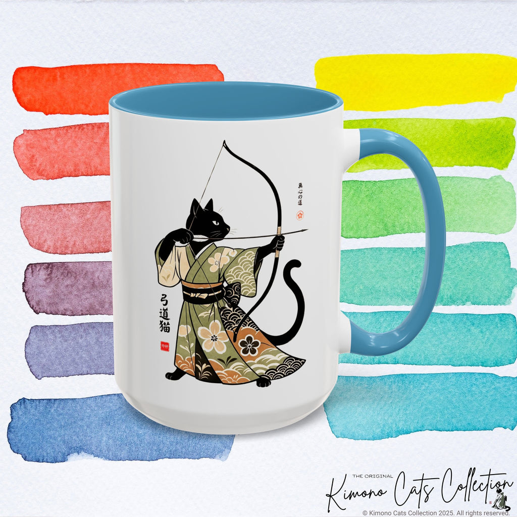 Kyudo Cat Warrior Coffee Mug