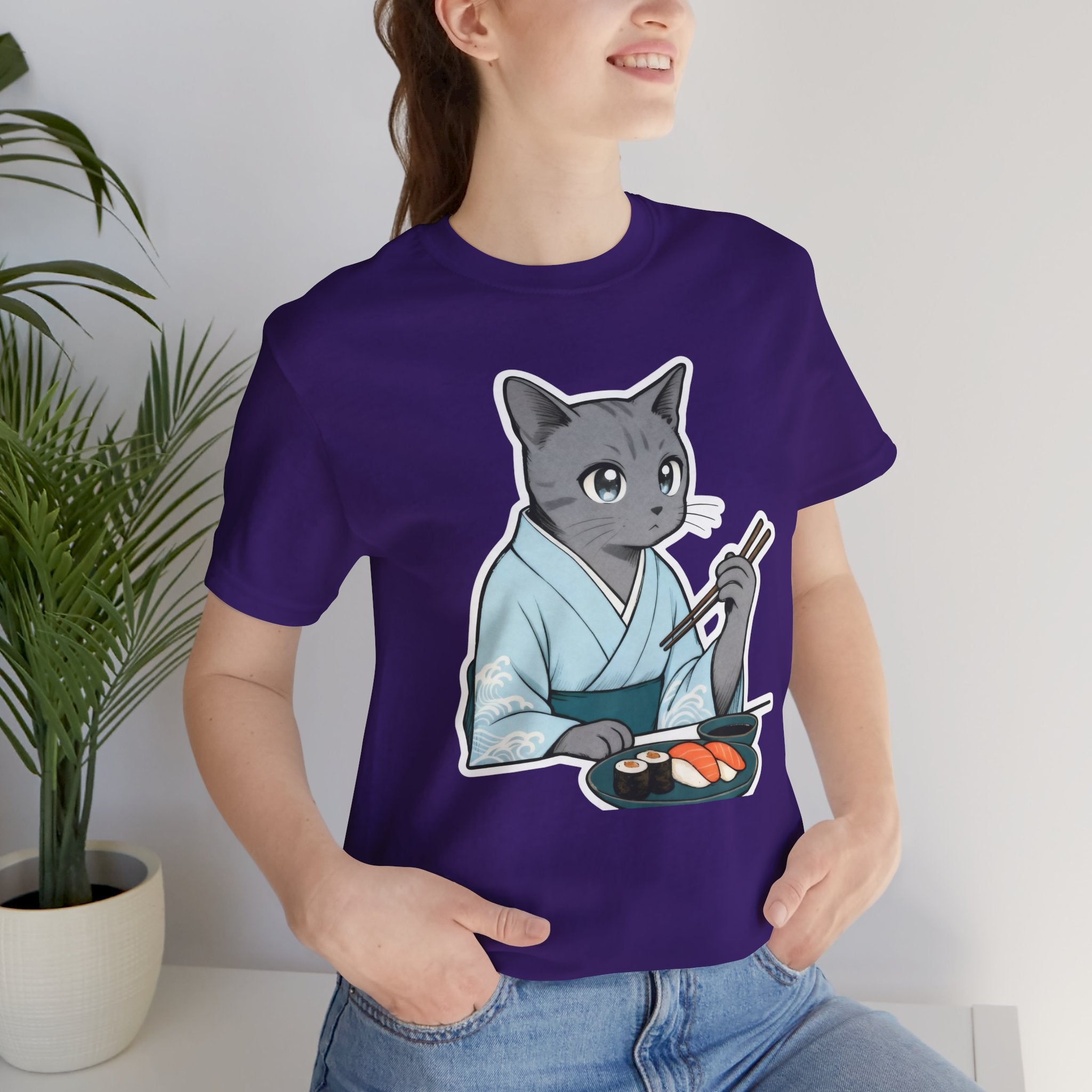 Sushi Kimono Cat Shirt - Japanese Dinner Date Cat Tee