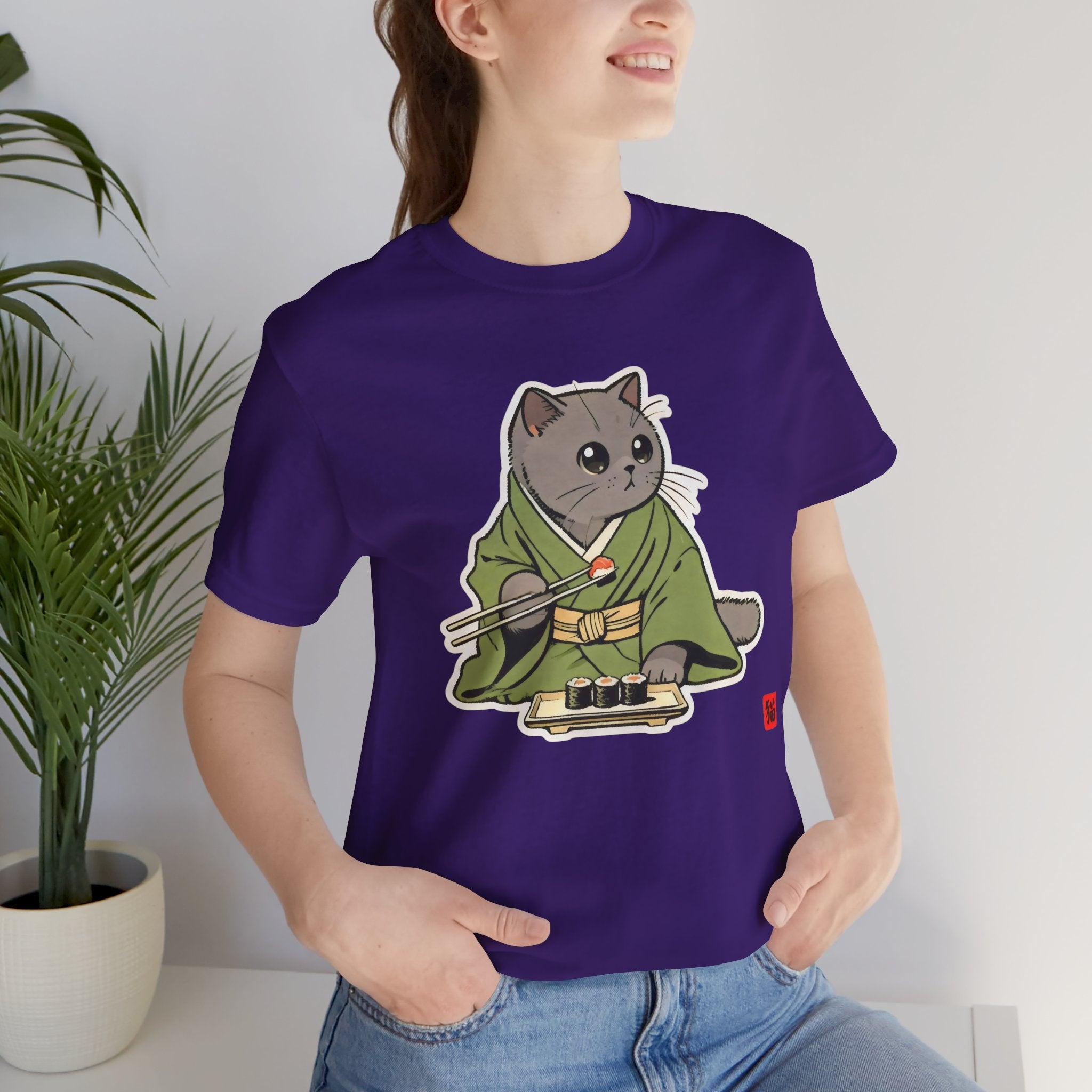 Sushi Cat Shirt - Adorable Japanese Cat Tee for British Shorthair Lovers - Kimono Cats Collection