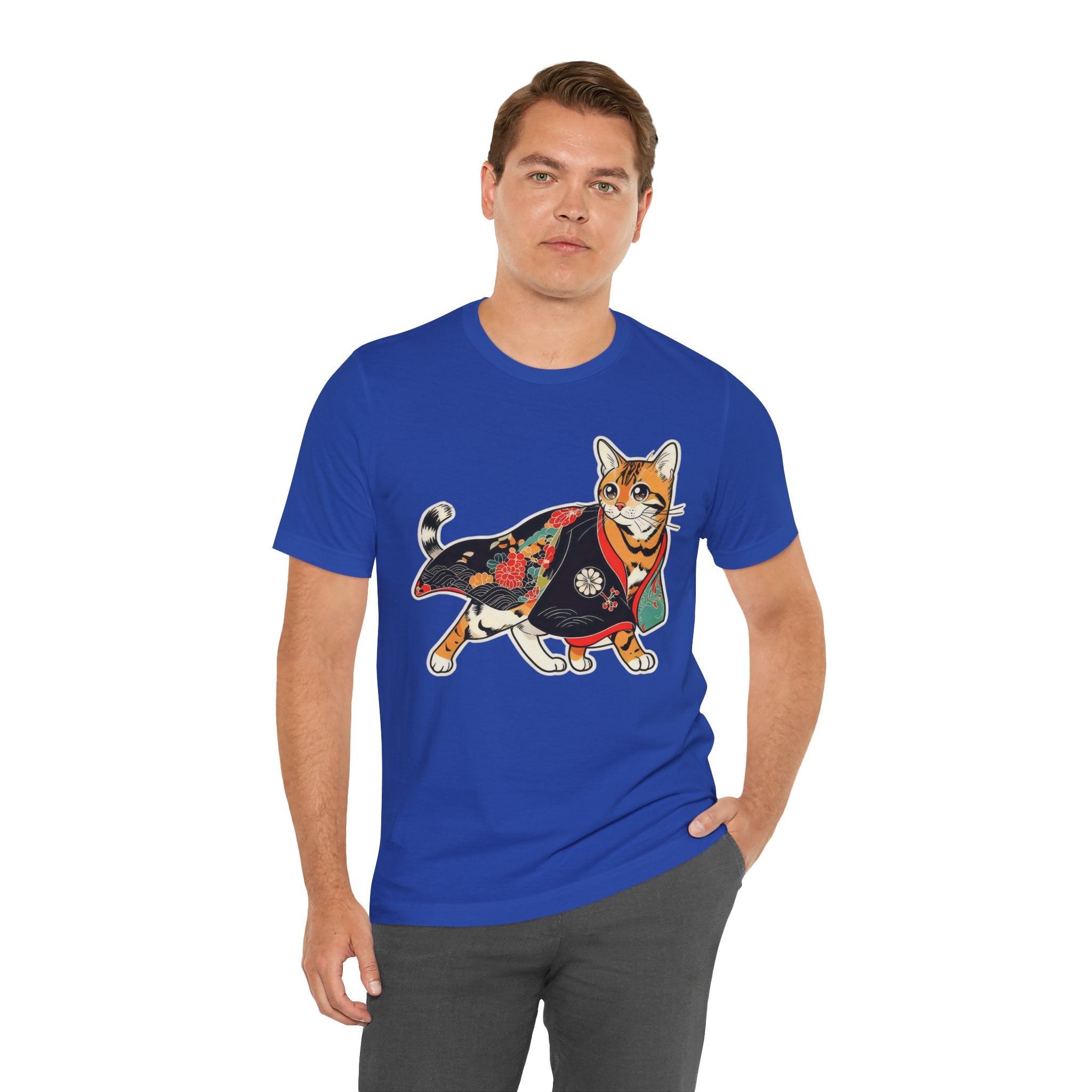 Japanese Neko Cat Shirt Calm Gift Tee, Kimono Neko Bengal