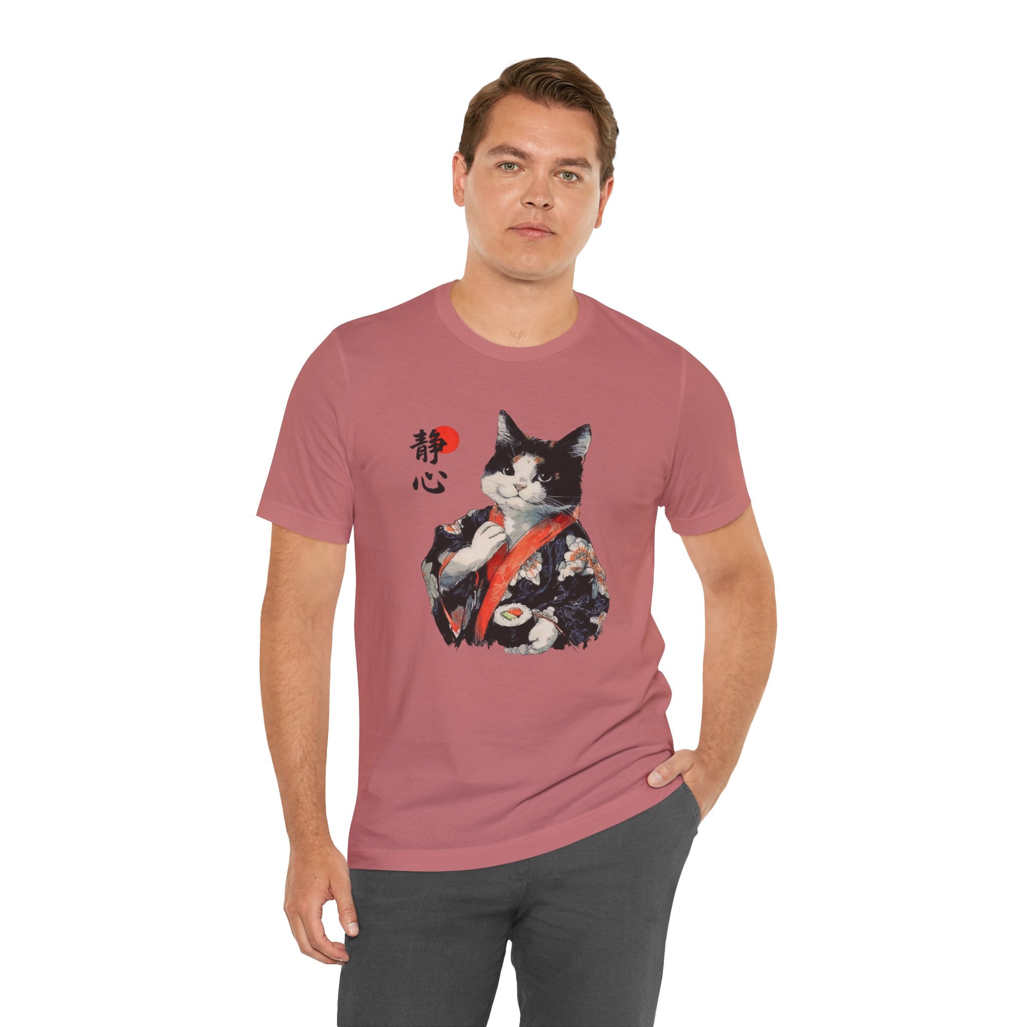 Sushi Cat T-Shirt | Japanese Kimono Neko