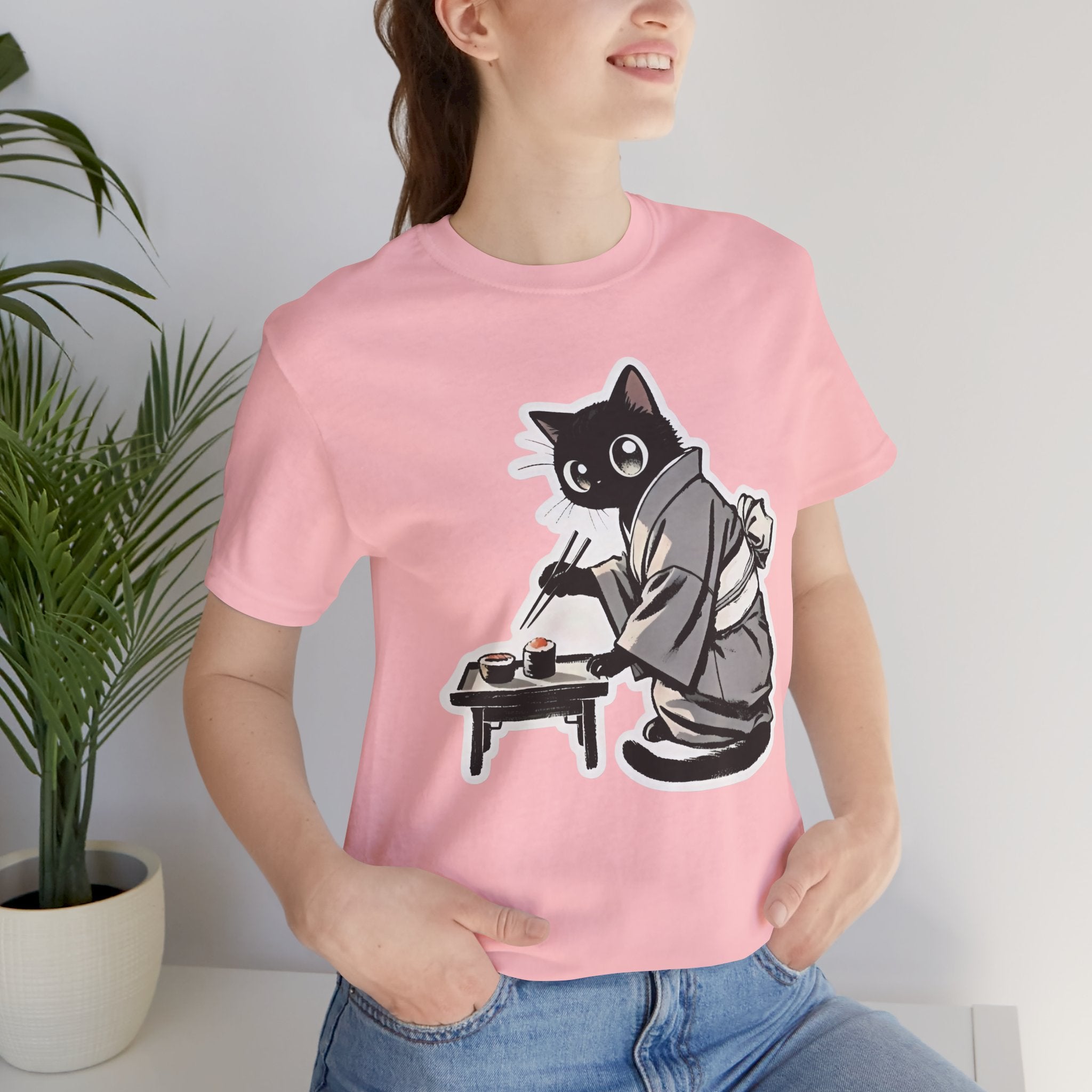 Sushi Cat in Kimono T-Shirt | Cute Japanese Cat Illustration