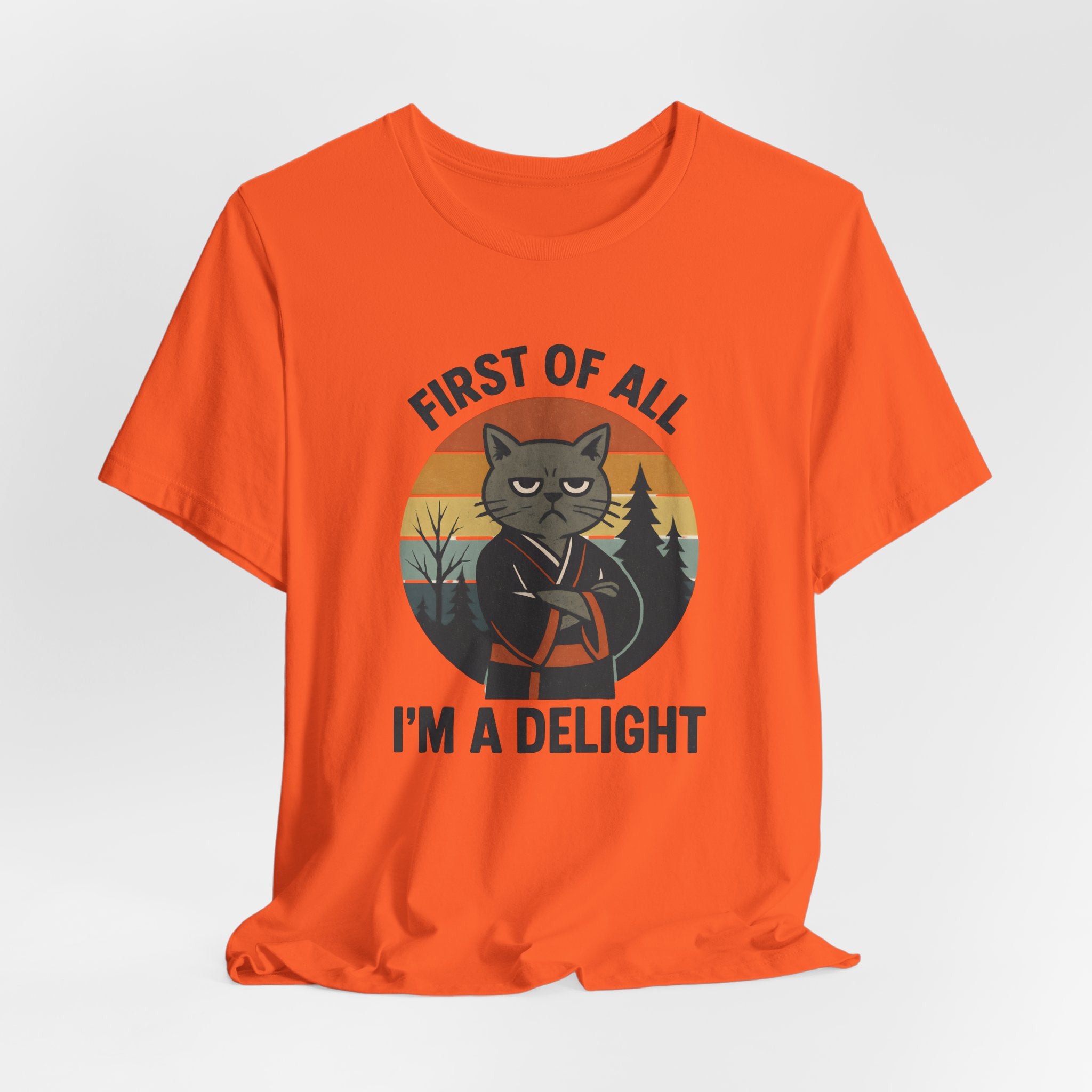 First of All I'm a Delight Cat Shirt, T-Shirt | Funny Neko Kimono Graphic