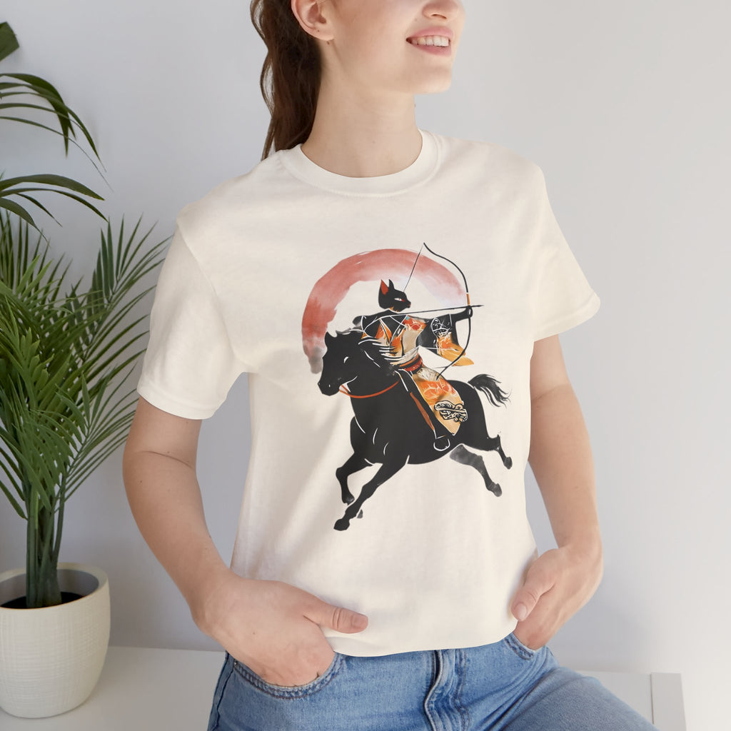 Year of the Horse Archer Cat T-Shirt | Japanese Zodiac Ukiyo-e Kimono Neko