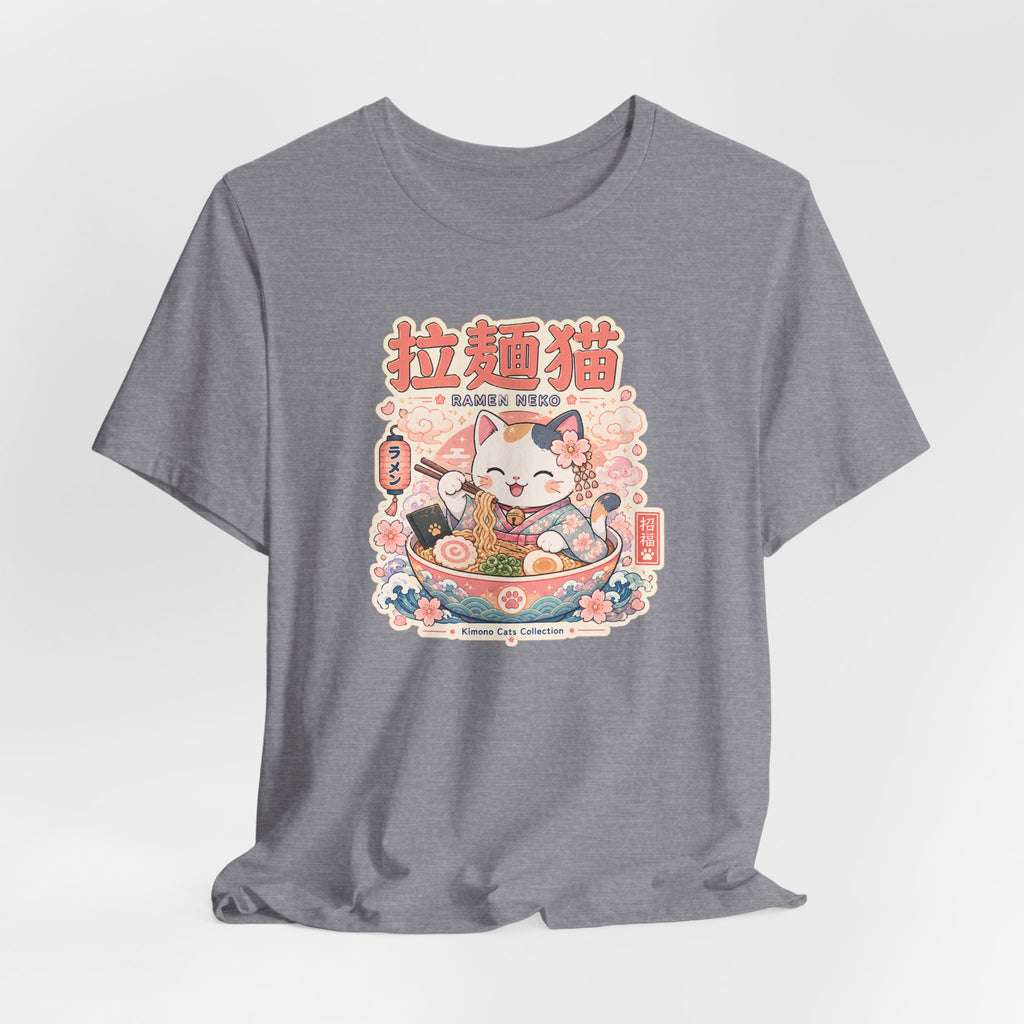 Ramen Neko Tee — Cute Maneki Cat Ramen Bowl Japanese Style T‑Shirt