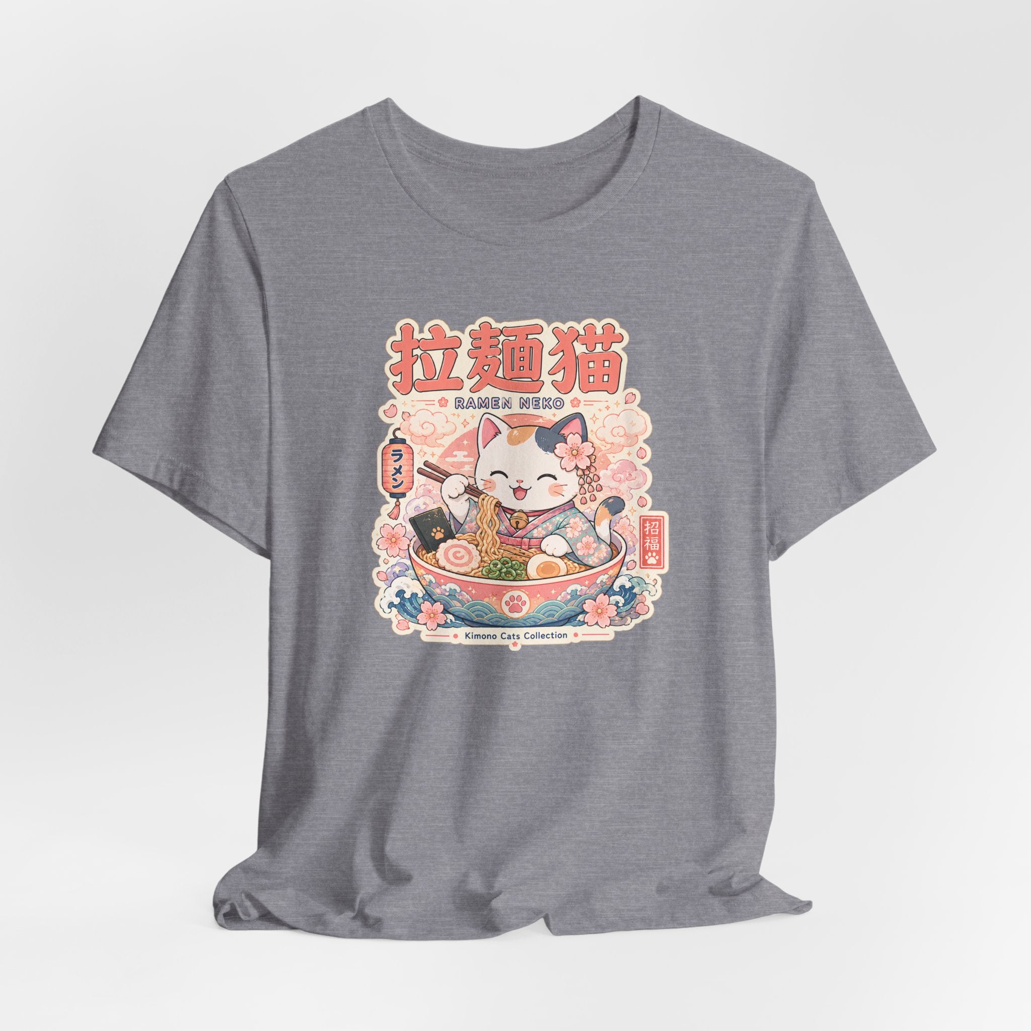 Ramen Neko Tee — Cute Maneki Cat Ramen Bowl Japanese Style T‑Shirt