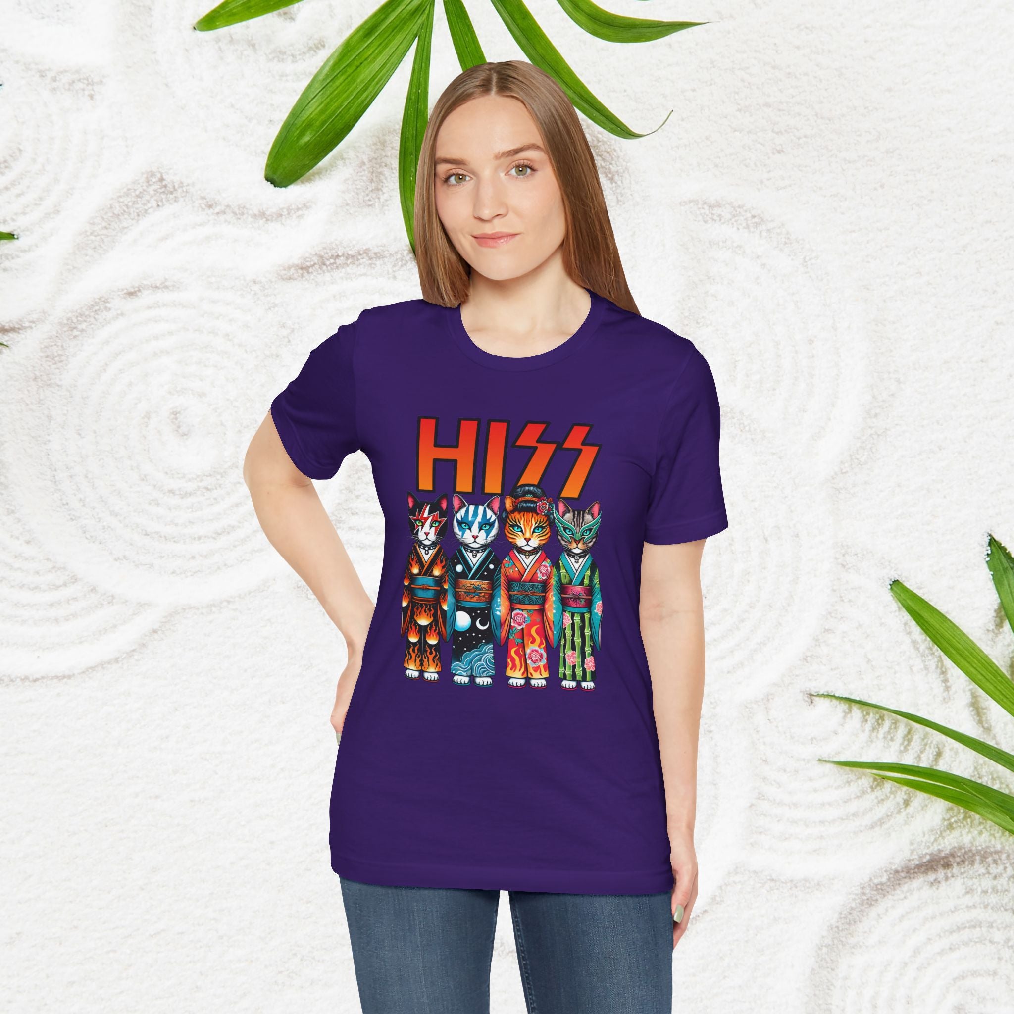 HISS Lustige Kimono-Katzen - Unisex T-Shirt