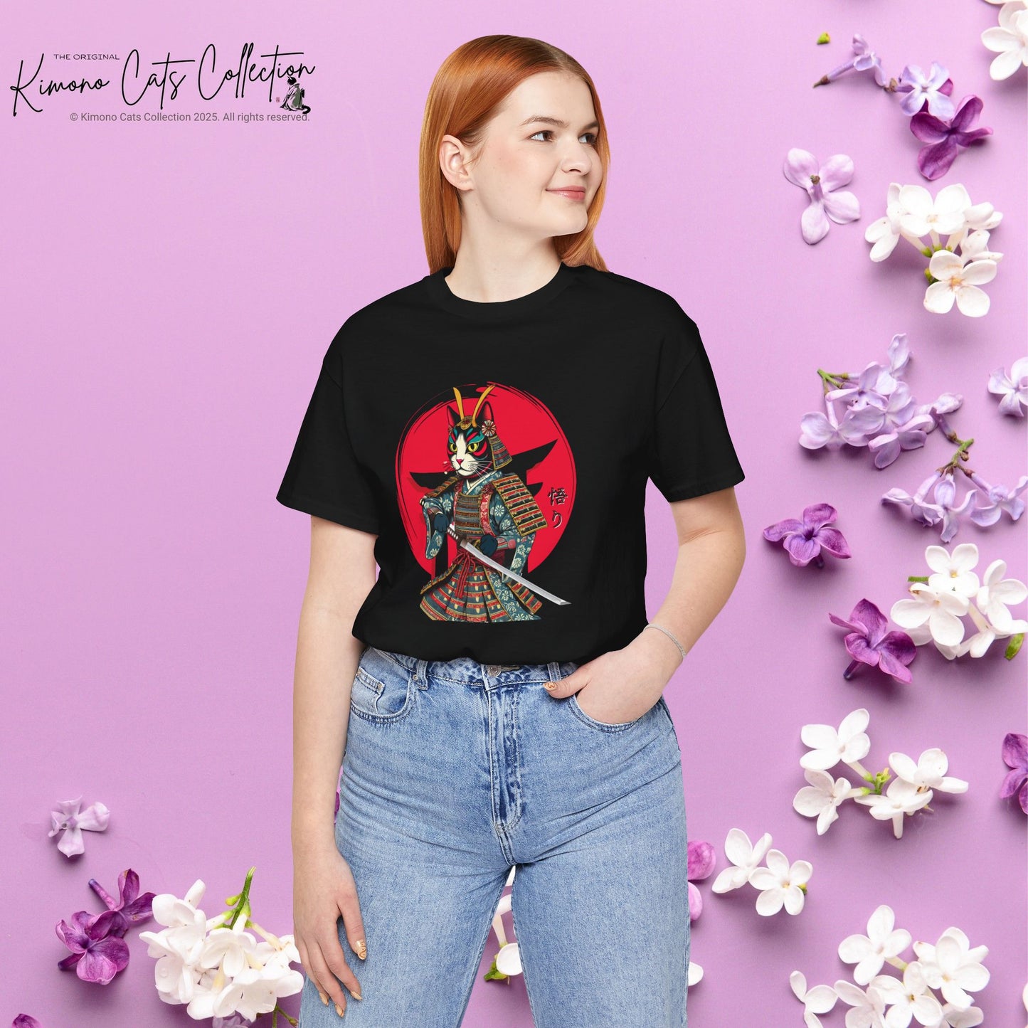 Samurai Cat Warrior Unisex Tee