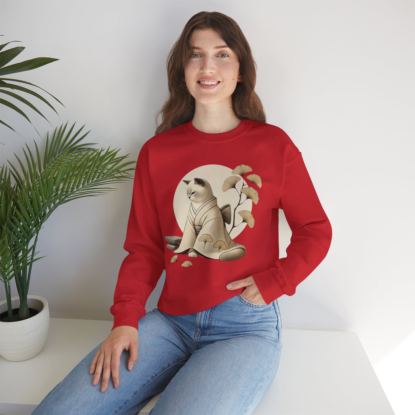 Kimono Cat Sweatshirt - Unisex Crewneck