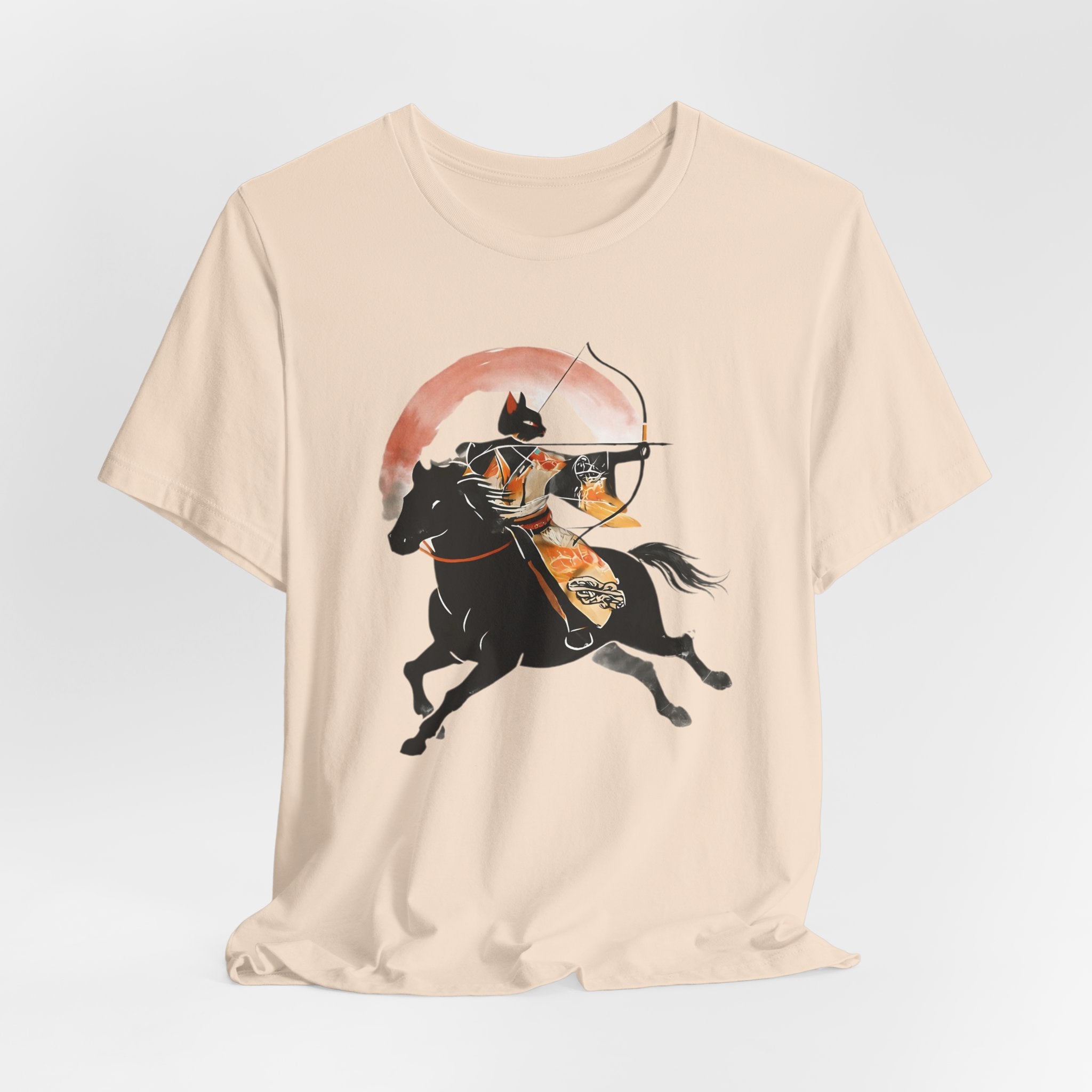 Year of the Horse Archer Cat T-Shirt | Japanese Zodiac Ukiyo-e Kimono Neko