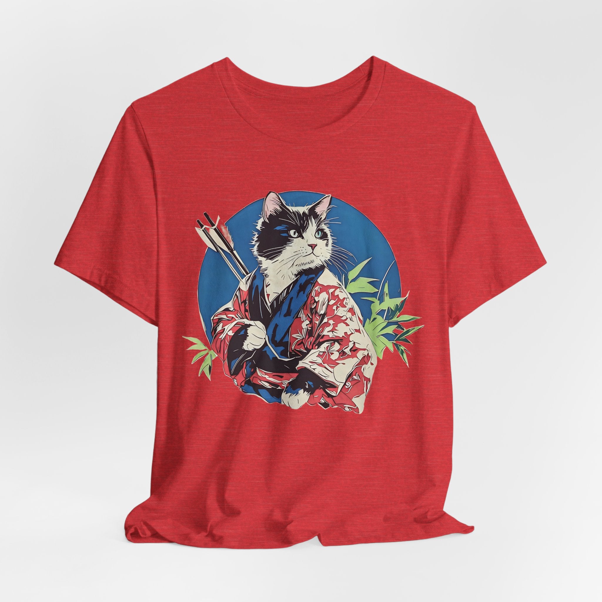 Cat Warrior T-Shirt: Kyudo Anime Graphic Tee