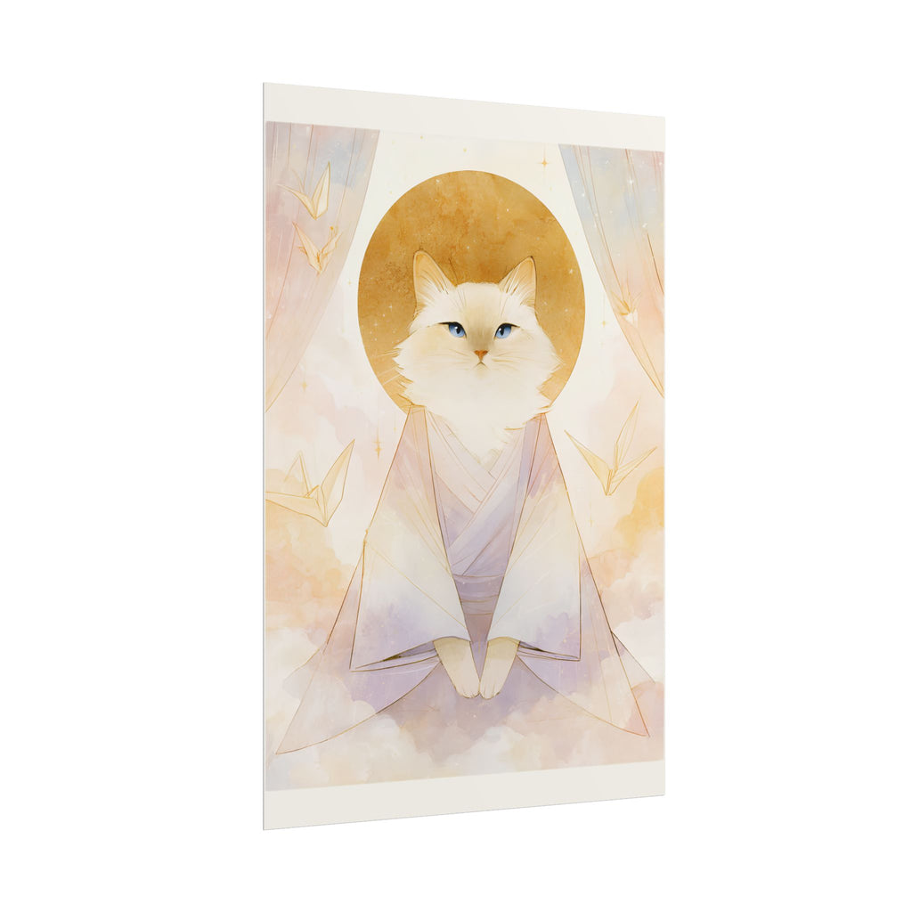 Cat Saint Poster - Sacred Ragdoll Art Print (Rolled Poster)