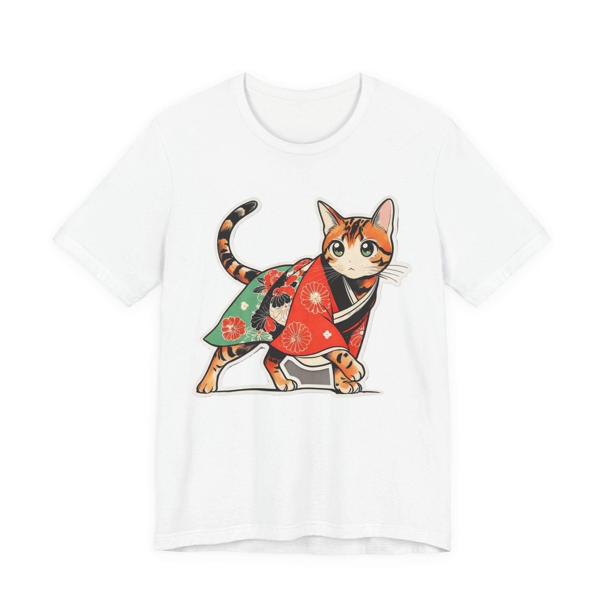 Japanese Kimono Cat Shirt Soft Calm Tee