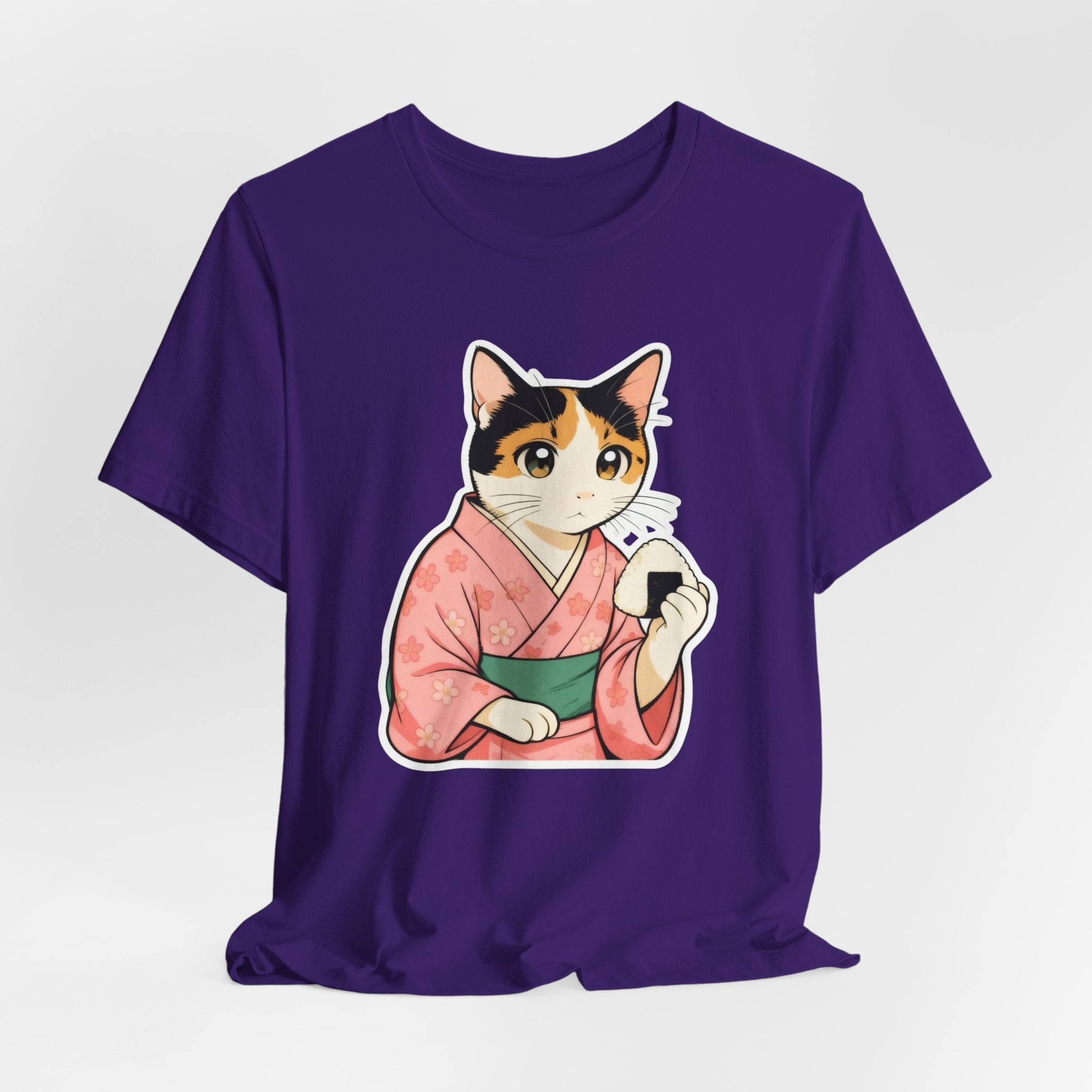 Onigiri Kimono Cat Shirt - Cute Japanese Comfort Food Tee