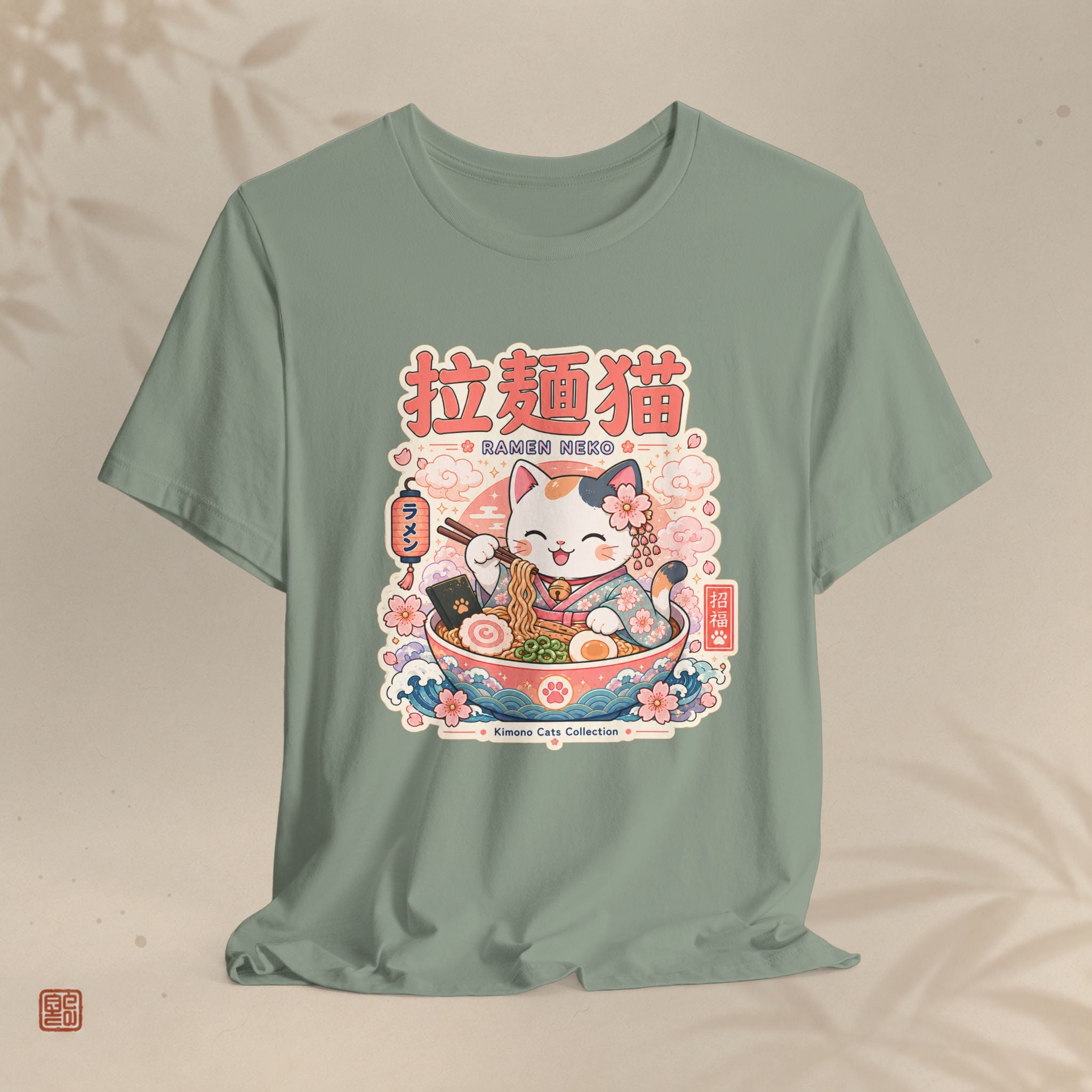 Ramen Maneki Neko T-Shirt — Lucky Cat Ramen Bowl Cute Anime Tee