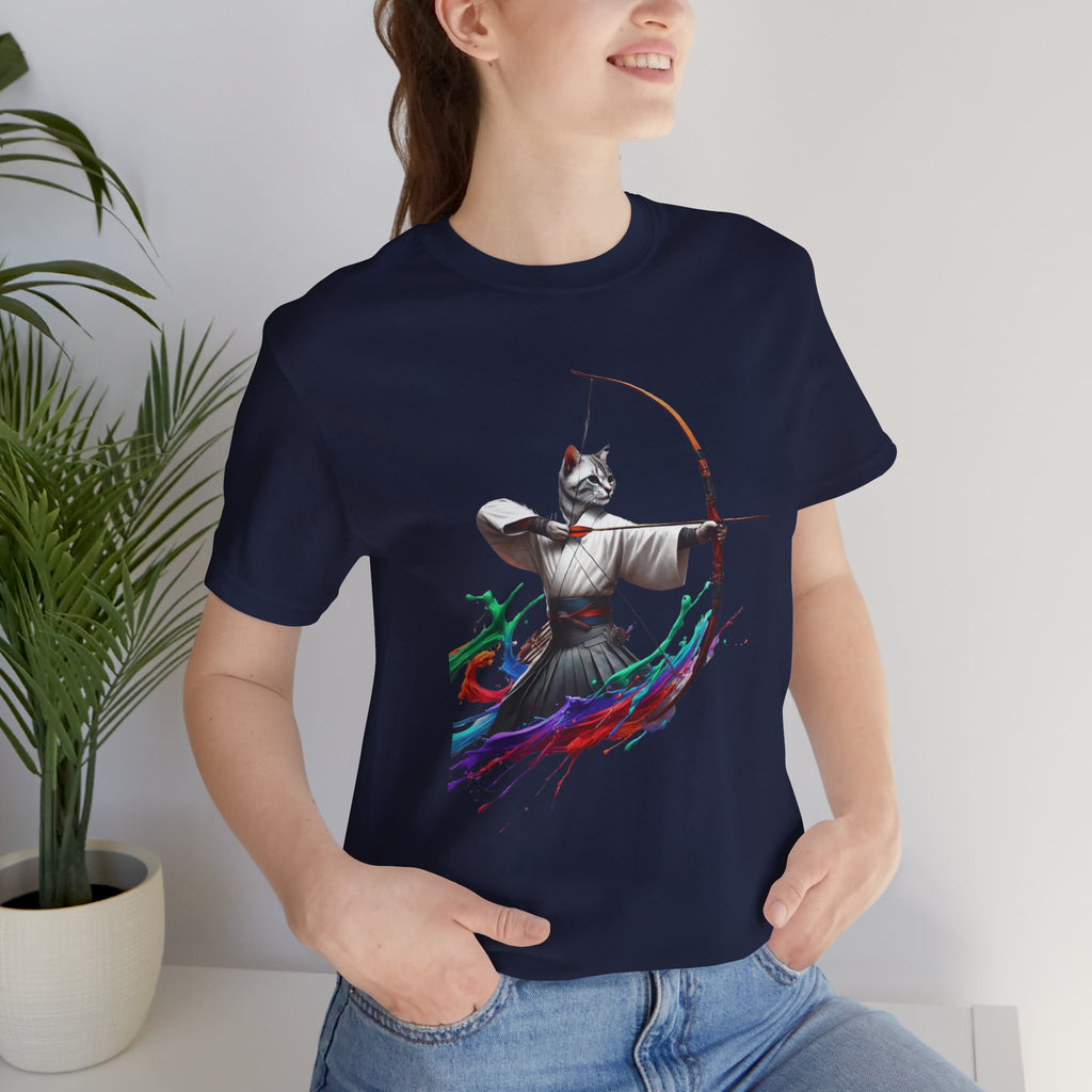 Kyudo Archer Cat Tee – Der Zen-Bogenmeister des feudalen Japans