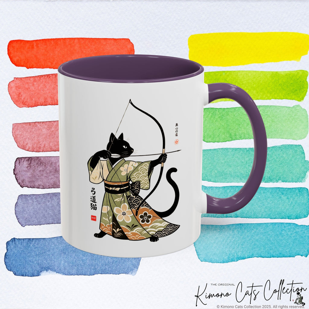 Kyudo Cat Warrior Coffee Mug
