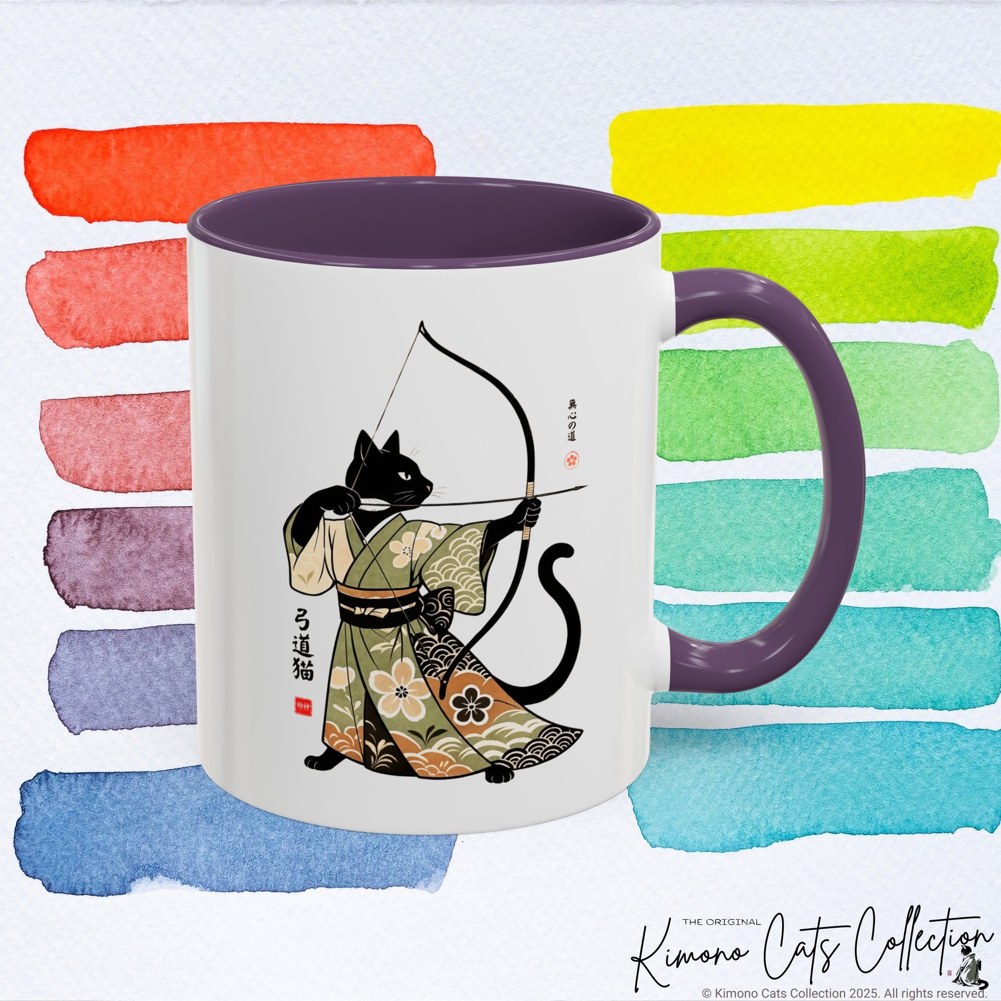 Kyudo Cat Warrior Coffee Mug