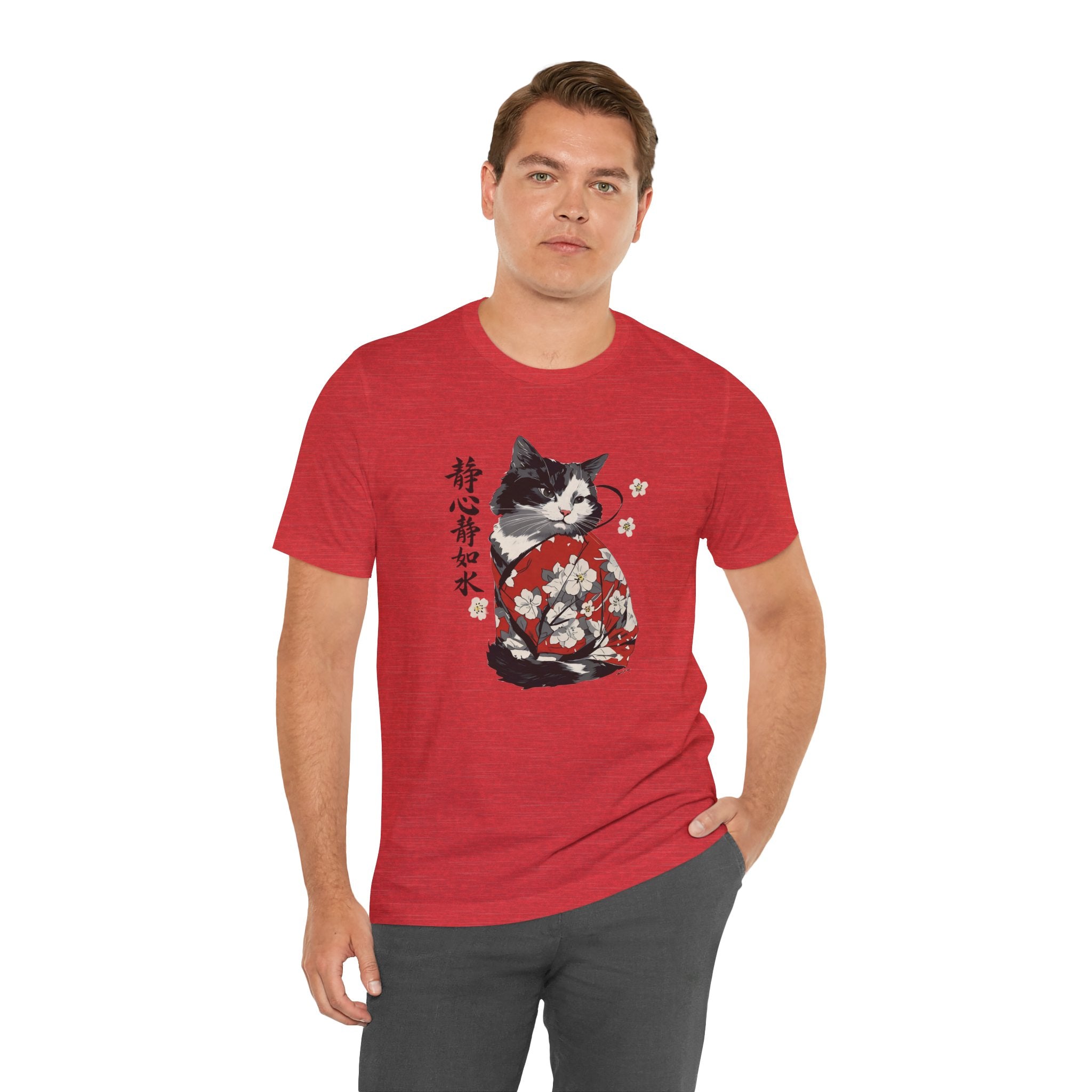 Sakura Neko Cat Tee | Kimono Cat Silhouette, Meow Nyan Japan