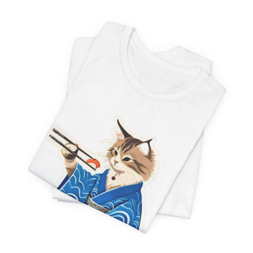 Cute Sushi Cat Shirt - Japanese Kimono Cat Tee