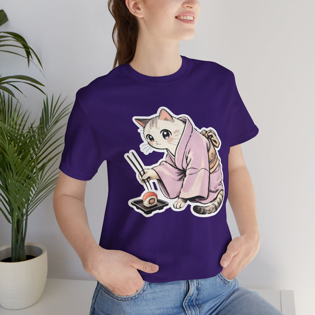 Sushi Cat Shirt - Japanese Kimono Cat Tee