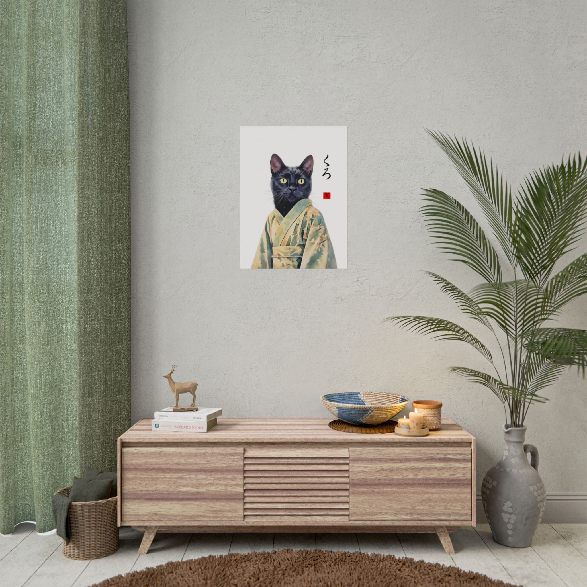 Custom Kimono Pet Portrait – Personalized Japanese-Style Pet Artwork