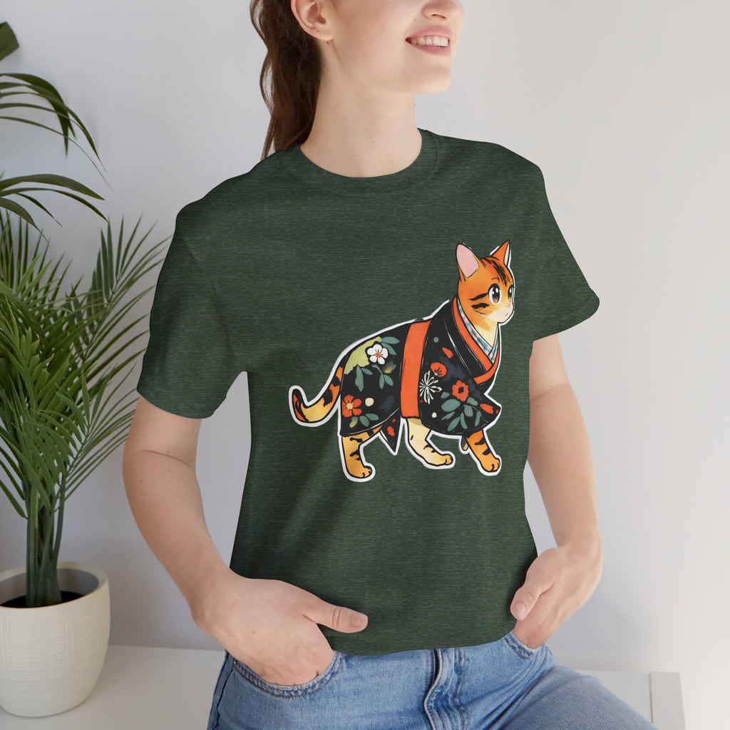 Peaceful Kimono Cat Shirt - Zen Japan Tee for Cat Lovers - Kimono Cats Collection