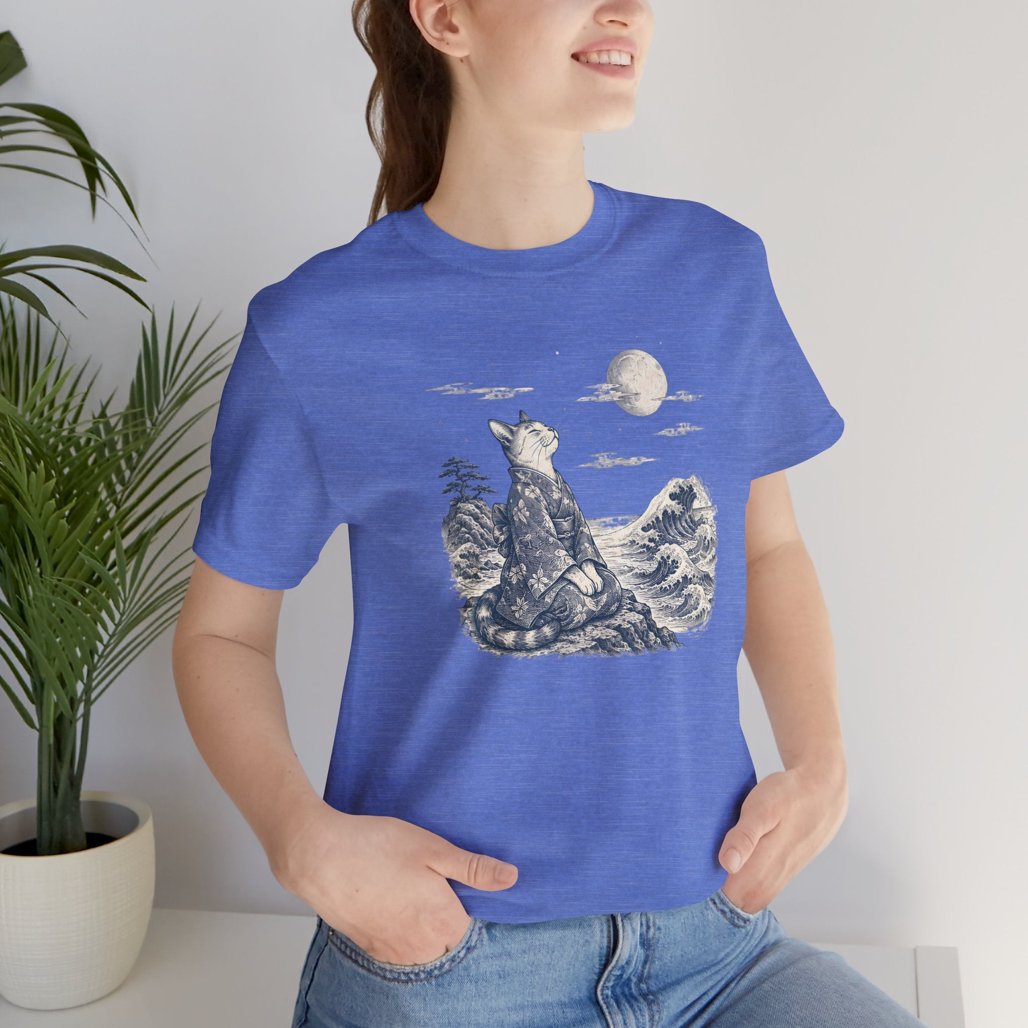 Moonlit Kimono Cat T-Shirt