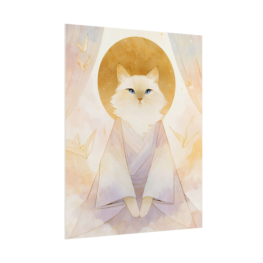 Cat Saint Poster - Sacred Ragdoll Art Print (Rolled Poster)