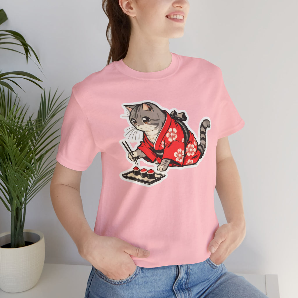 Sushi Cat T-Shirt - Kawaii Kimono Cat