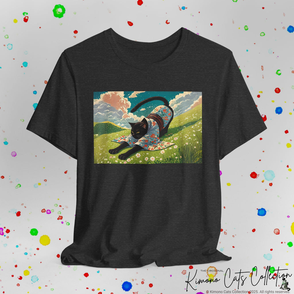 Kimono Black Kitty Cats Unisex T-Shirt