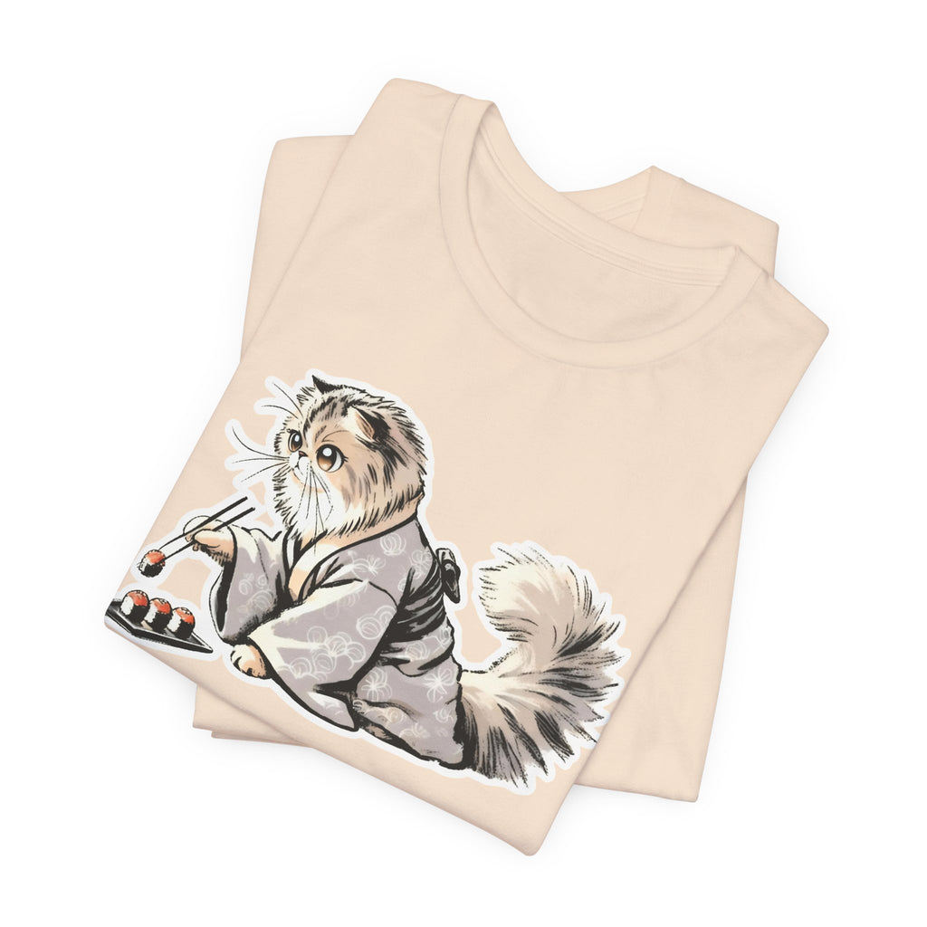 Sushi Cat Chopsticks Shirt - Cute Japanese Tee