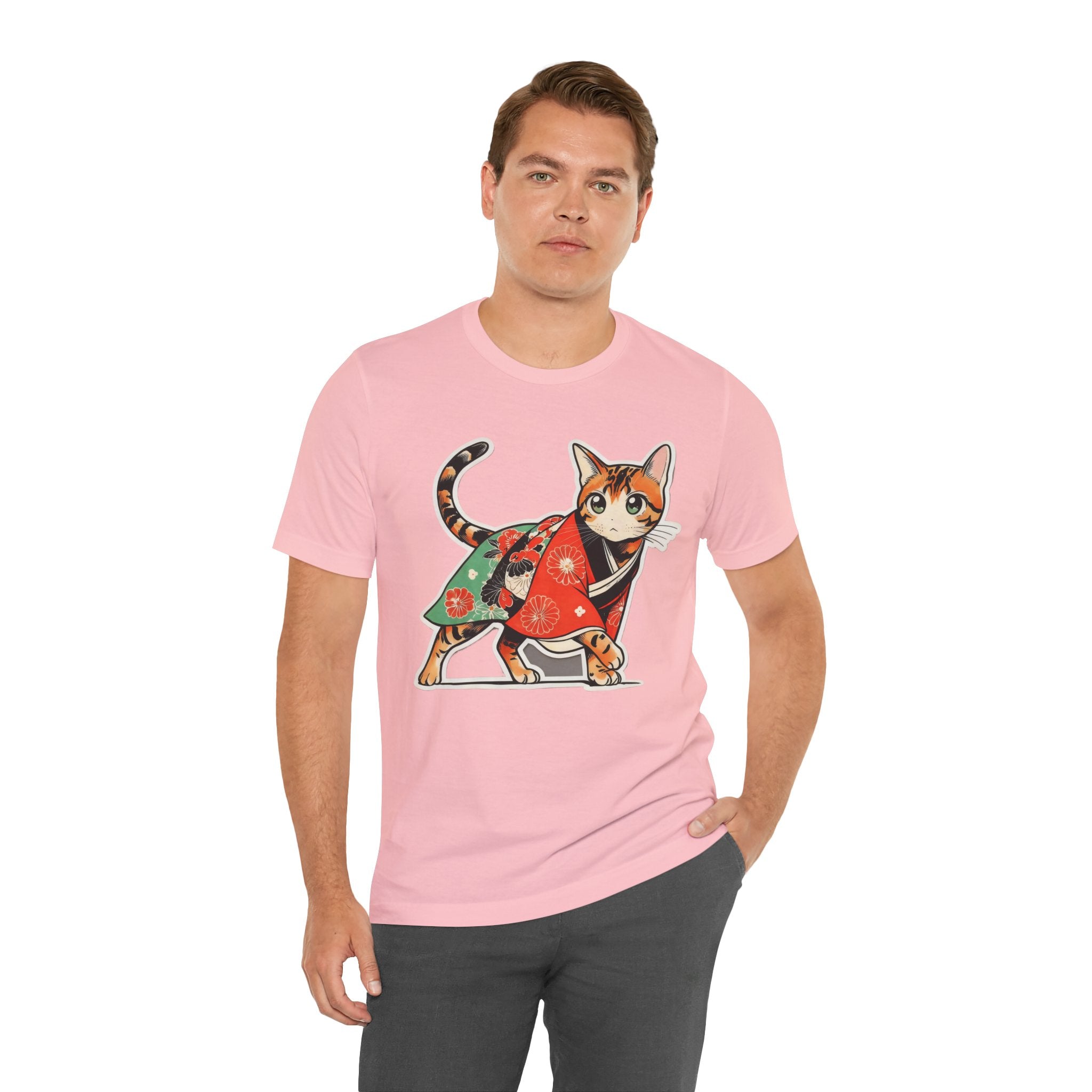 Japanese Kimono Cat Shirt Soft Calm Tee
