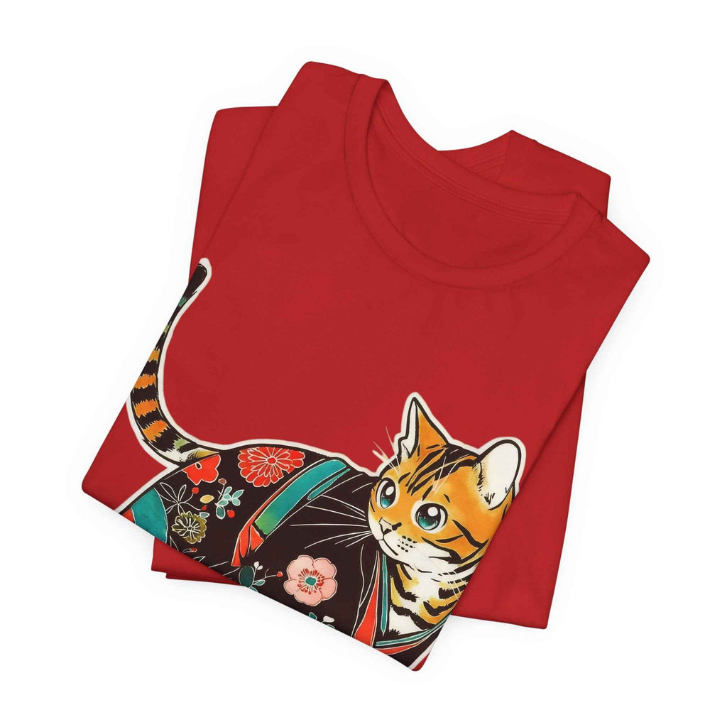 Japanese Kawaii Cat Shirt Quiet Cute Kimono Tee