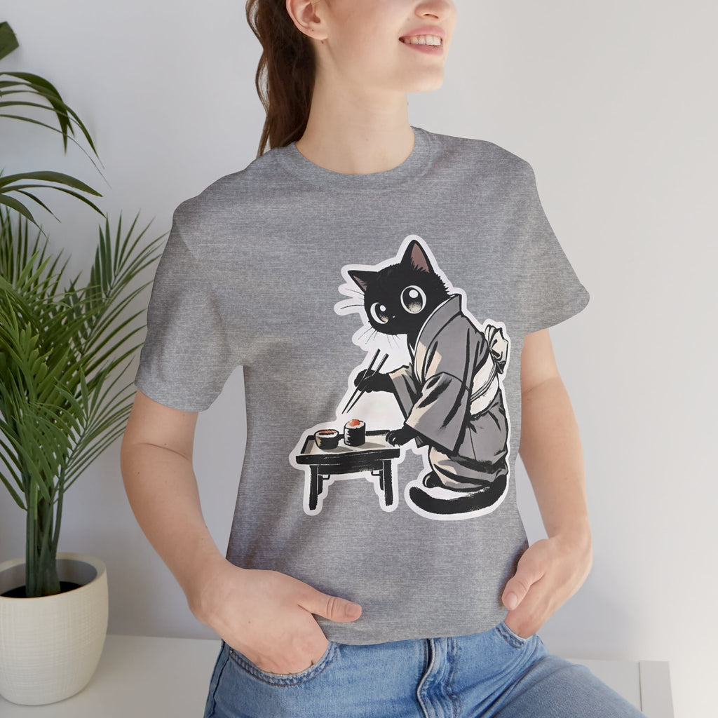 Sushi Cat in Kimono T-Shirt | Cute Japanese Cat Illustration