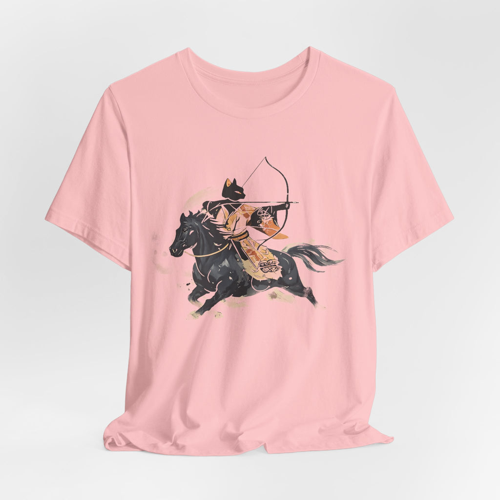 Year of the Horse Kyudo Archer Cat Ukiyo-e Kimono T-Shirt