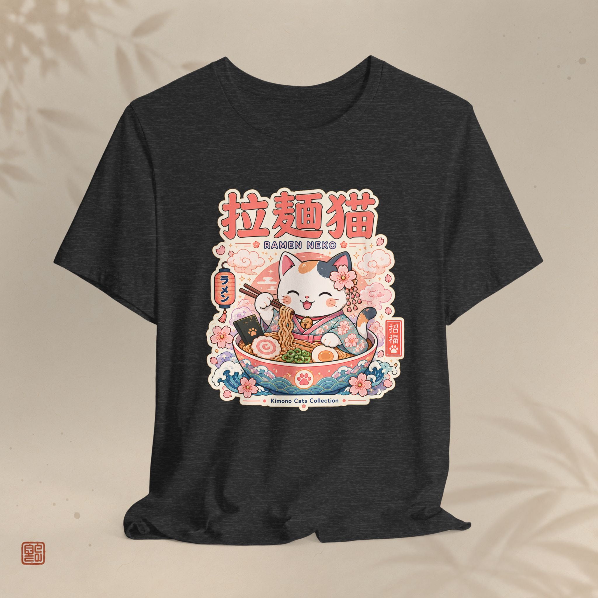 Ramen Maneki Neko T-Shirt — Lucky Cat Ramen Bowl Cute Anime Tee