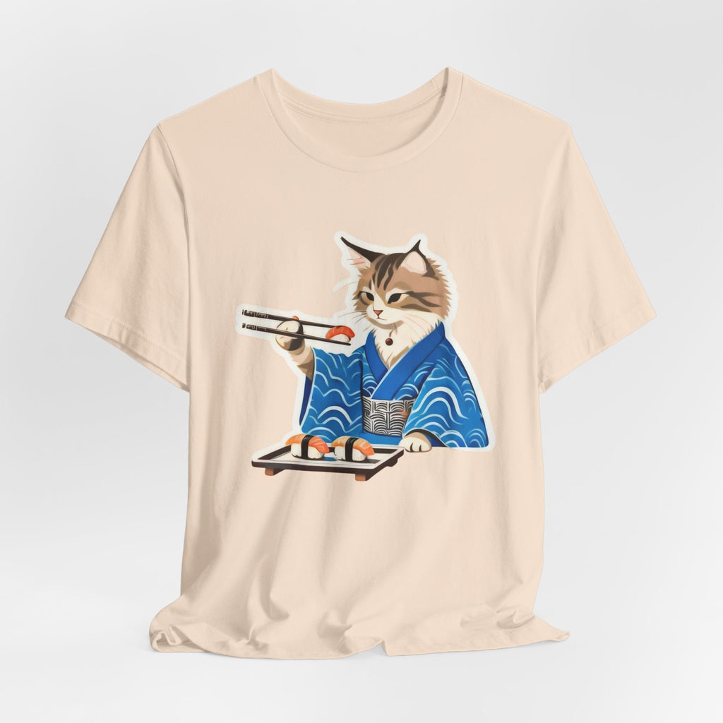 Cute Sushi Cat Shirt - Japanese Kimono Cat Tee