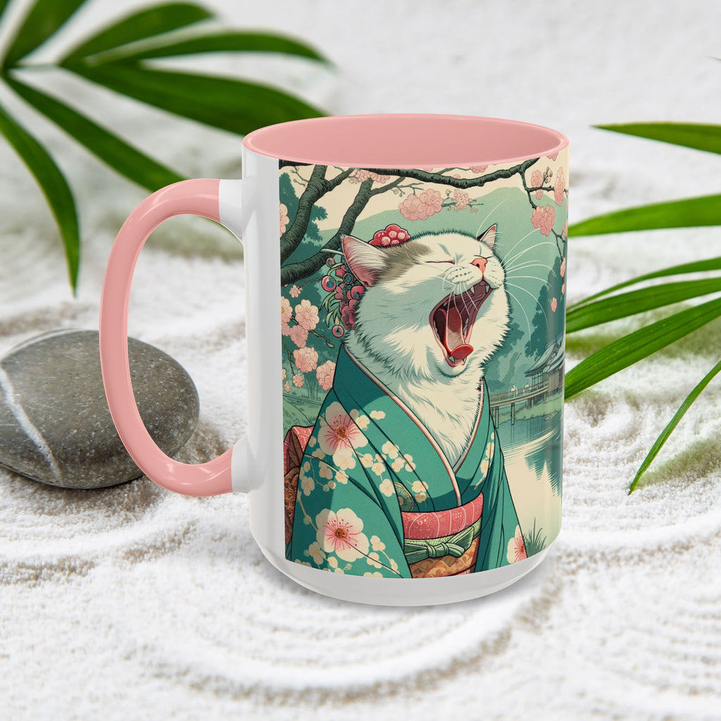 Cute Geisha Cat Mug - Kimono Cat Lover Gift