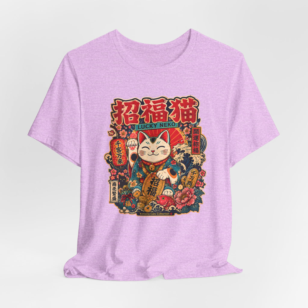 Lucky Maneki Neko T-Shirt — Vintage Japanese Cat Graphic Tee