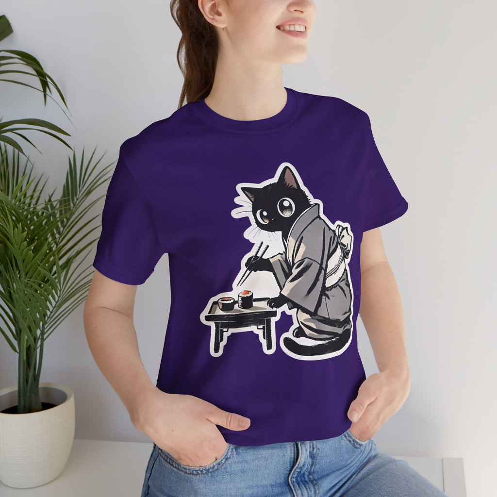 Sushi Cat in Kimono T-Shirt | Cute Japanese Cat Illustration