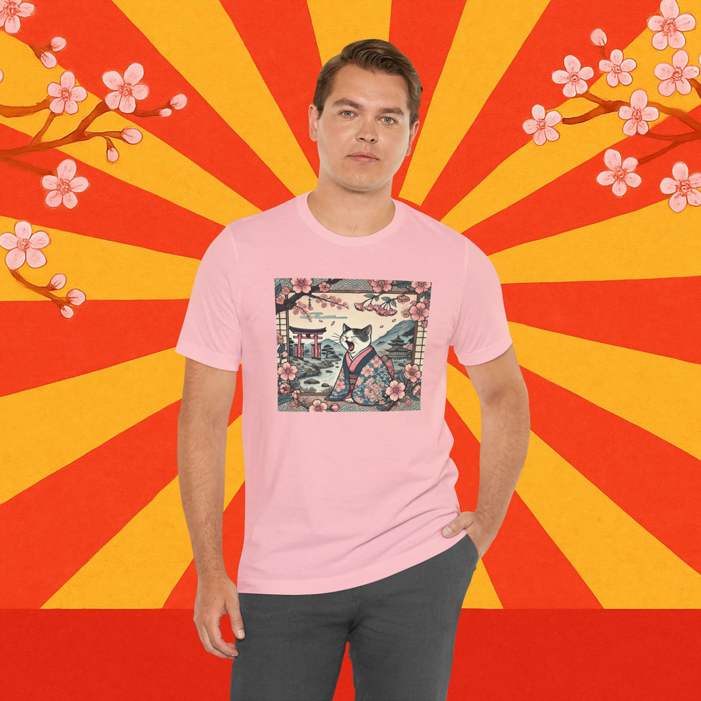 Kimono-Katze T-Shirt: Faule japanische Zen-Katze