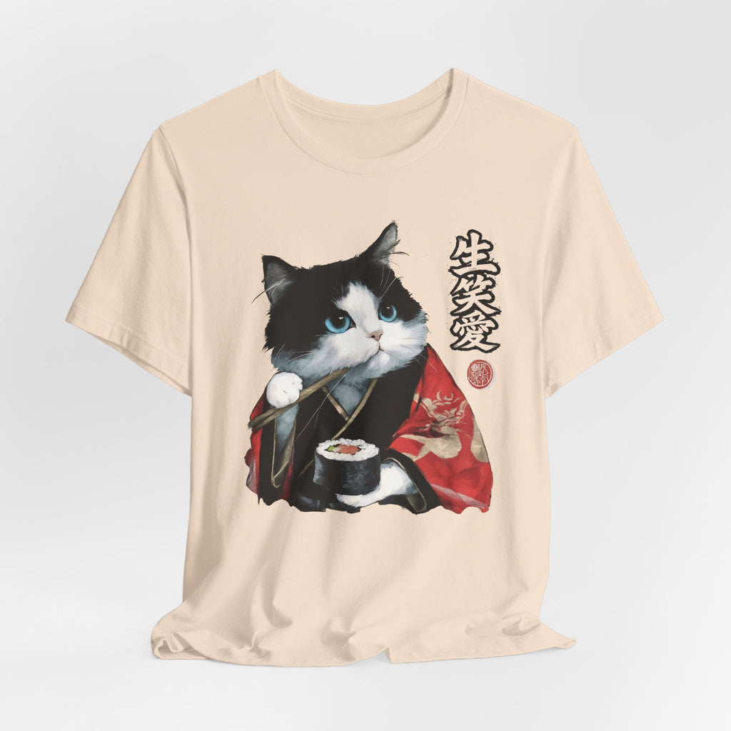Sushi Cat kimono Cat T-Shirt | Japanese Neko Cat Art