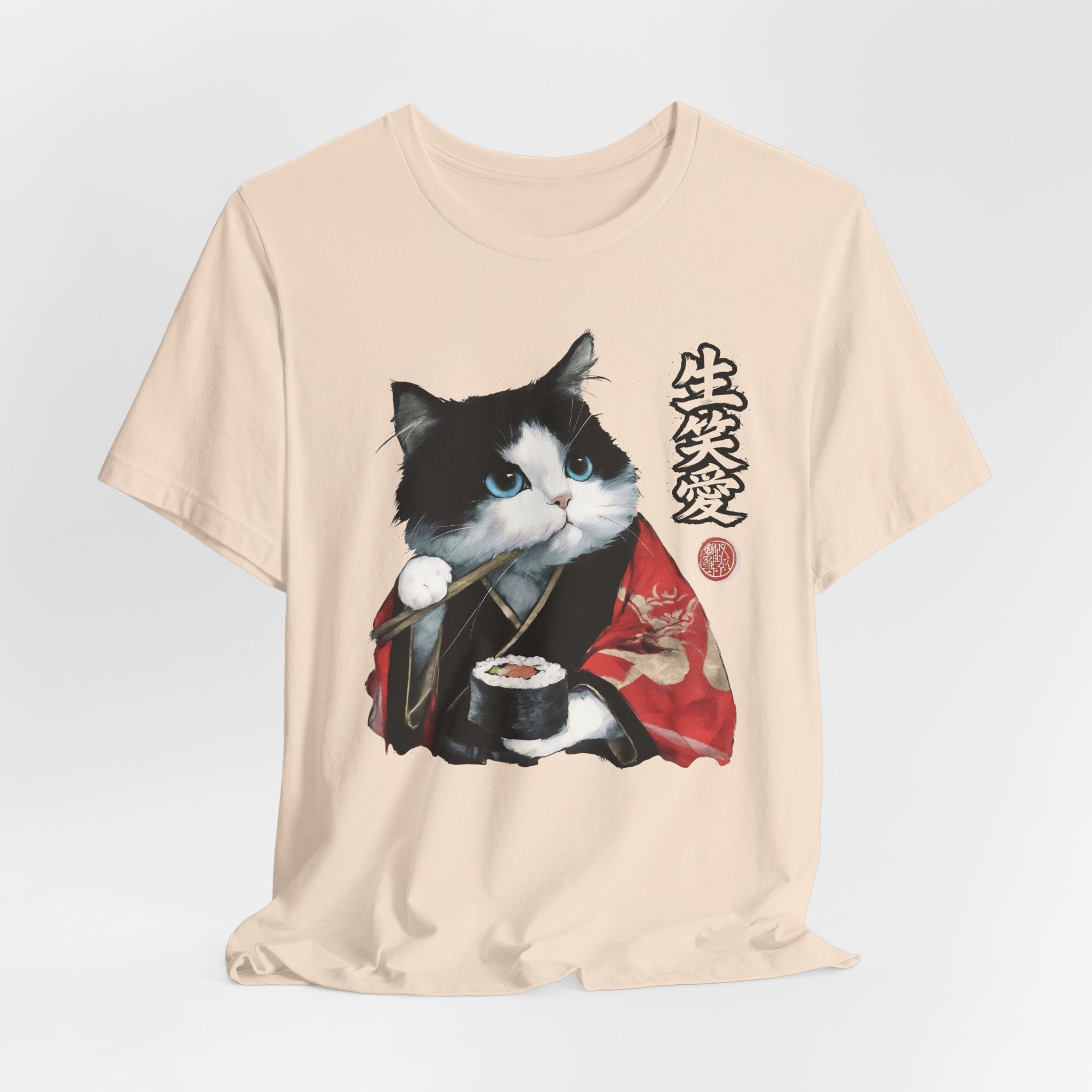 Sushi Cat kimono Cat T-Shirt | Japanese Neko Cat Art
