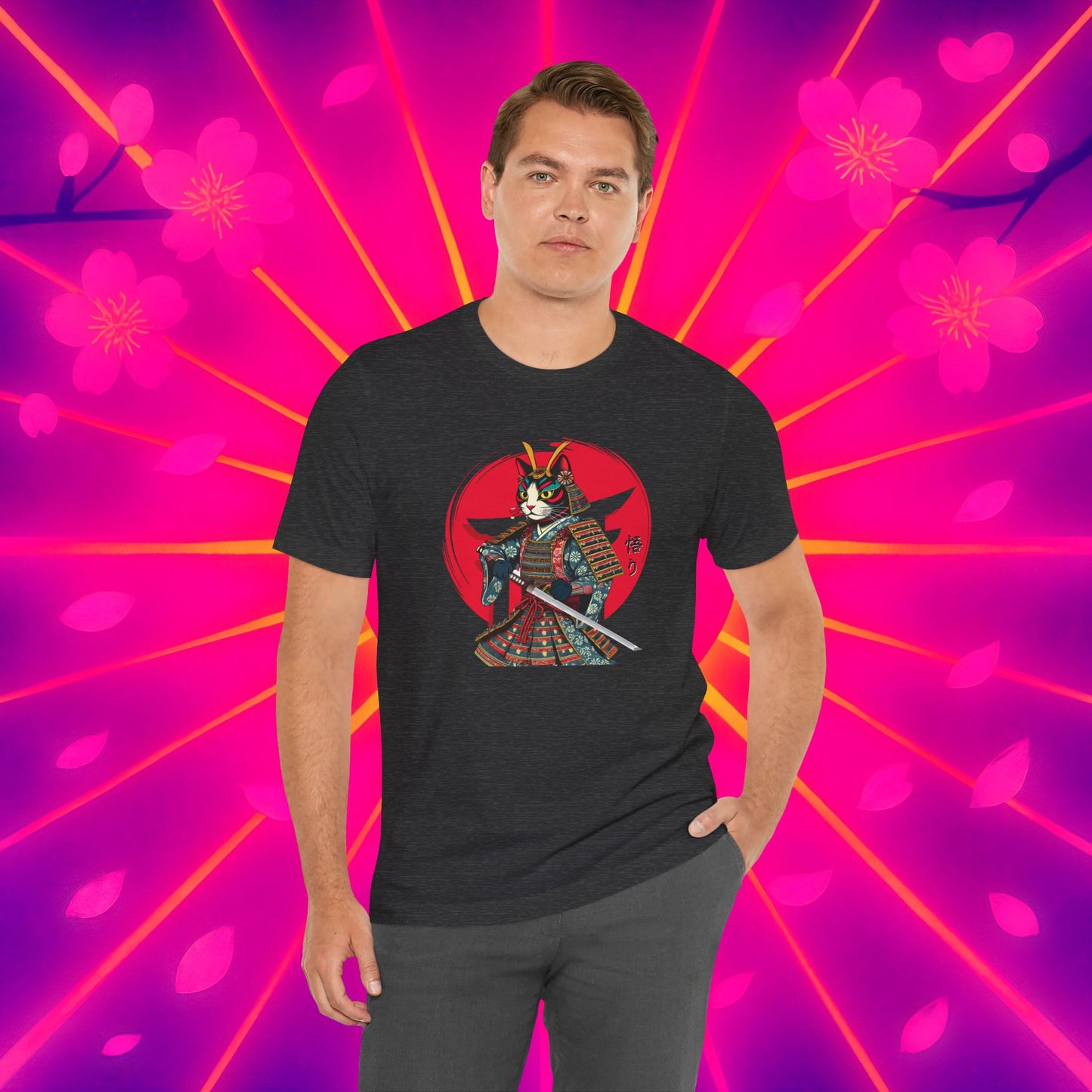 Samurai Cat Warrior Unisex Tee