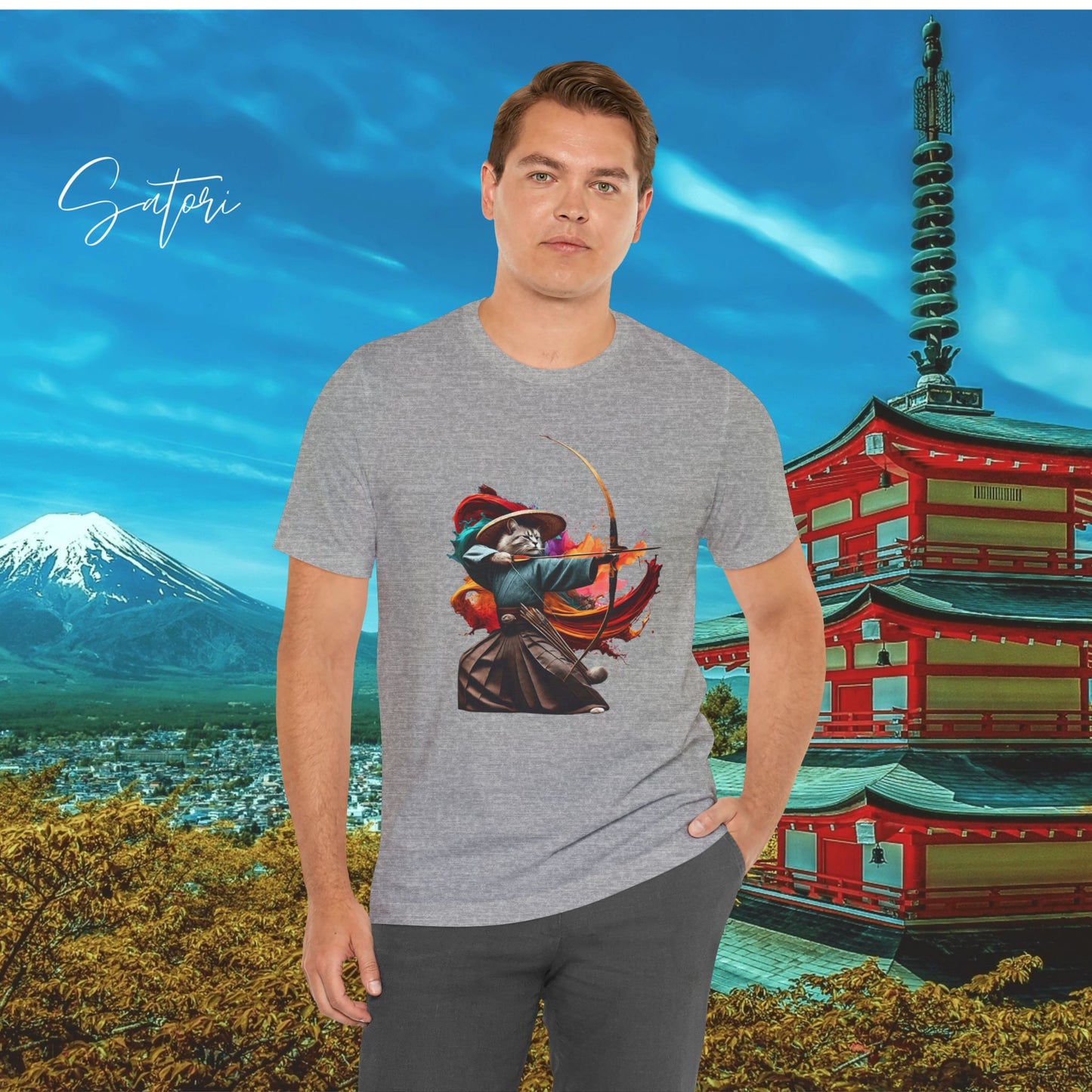 Kyudo Archer Cat Tee – Unisex